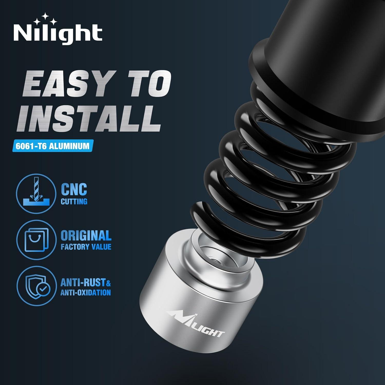 imageNilight 25inch Rear Leveling Kit for 20092023 Ram 150020002020 Tahoe Suburban Yukon 150020022013 Avalanche 1500 2WD 4WD 2007 2008 2009 2010 2011 2012 2013 Rear Raise Suspension Strut Spacers