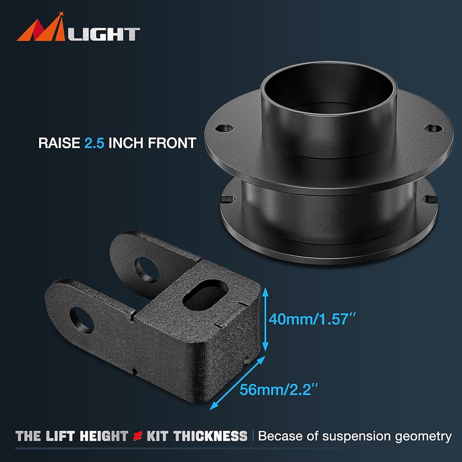 imageNilight 25quot Front Leveling Lift Kit for 2014 2015 2016 2017 2018 2019 2020 2021 2022 2023 ram 2500 4WD 20132022 ram 3500 4WD Spring Spacers and Shock Extenders Lift Kits