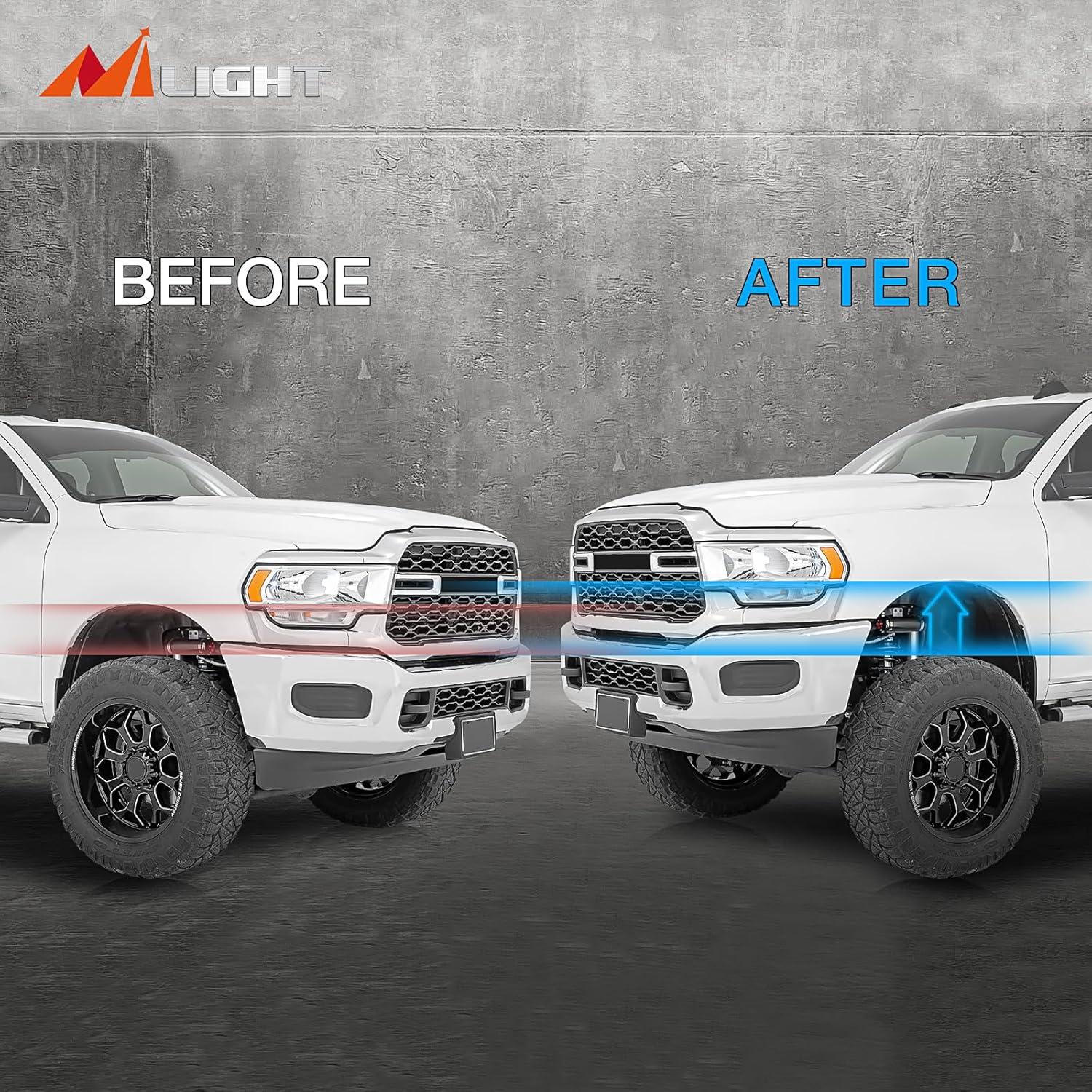 imageNilight 25quot Front Leveling Lift Kit for 2014 2015 2016 2017 2018 2019 2020 2021 2022 2023 ram 2500 4WD 20132022 ram 3500 4WD Spring Spacers and Shock Extenders Lift Kits
