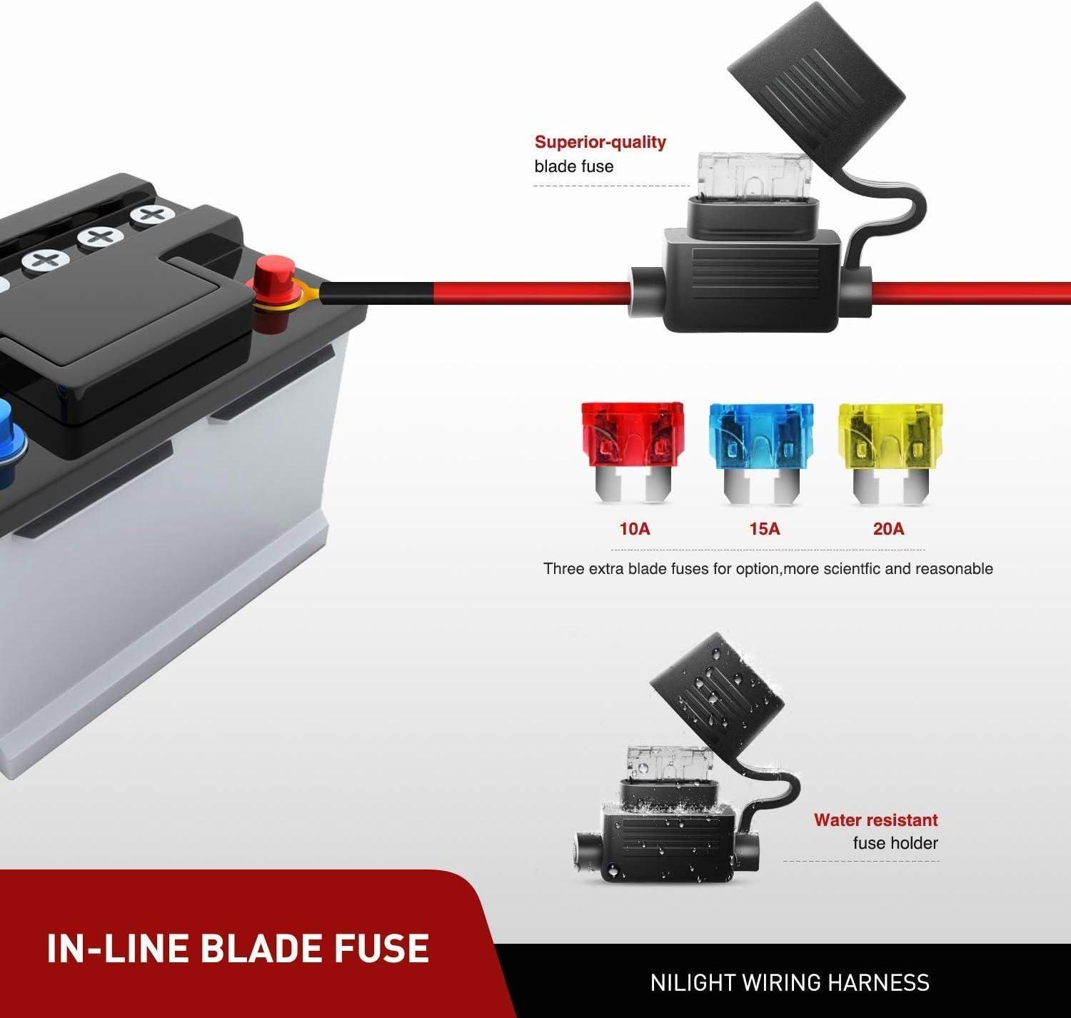 imageNilight 26 Inch 540W LED Light Bar Triple Row Flood Spot Combo 50000LM Driving Boat Led Off Road Lights with 12V OnOff 5 Pin Rocker Switch 14 AWG Wiring Harness Kit 2 Years Warranty26Inch light White Wiring Harness