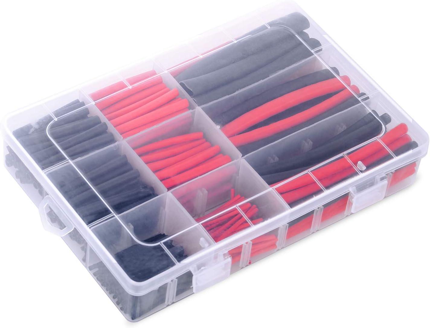 imageNilight 270 pcs 31 Dual Wall Adhesive Heat Shrink Tubing kit 6 SizesDia 116quot 332quot 18quot 316quot 14quot Best Cable Sleeve Tube Assortment  2 Years Warranty