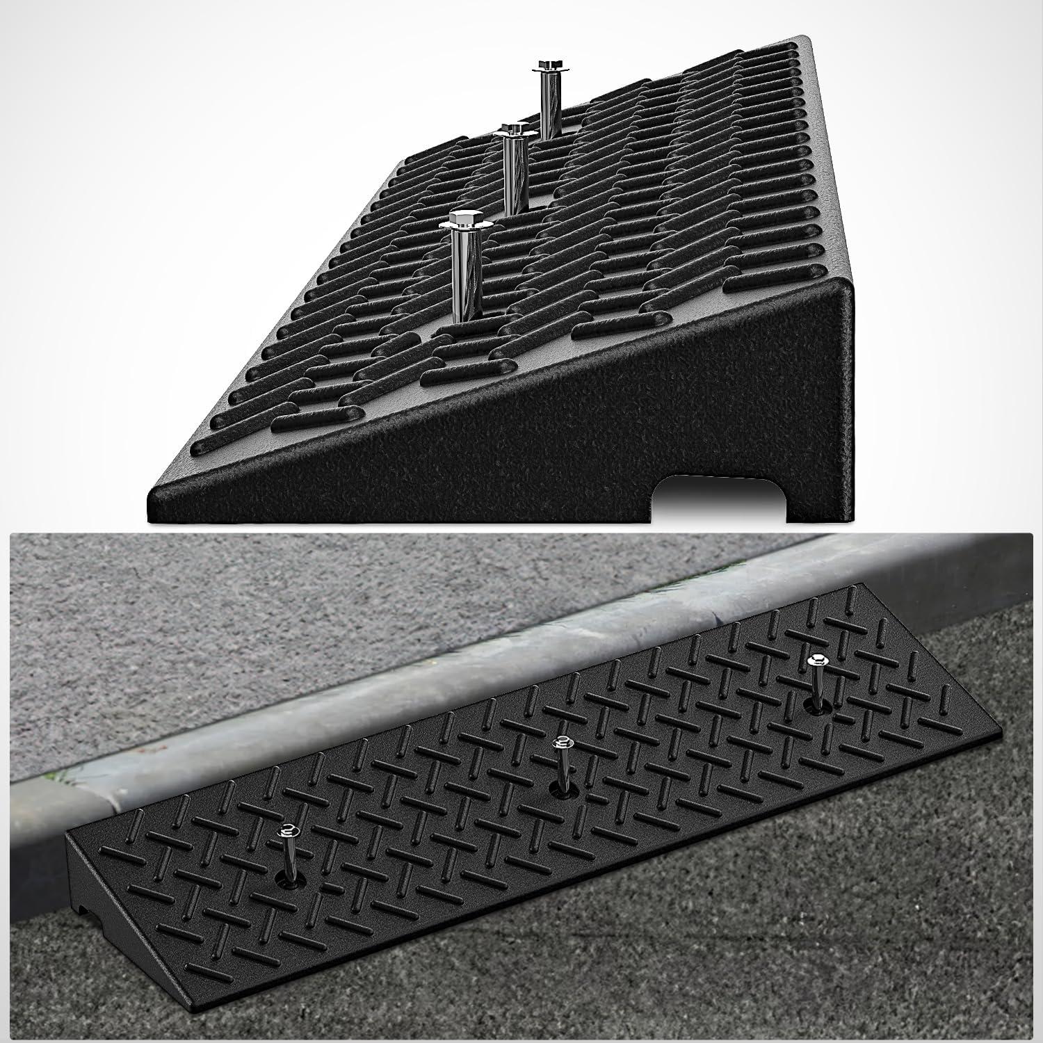 imageNilight 28quot Rise Curb Ramps Heavy Duty Rubber Driveway Threshold Shed Ramp for Sidewalk Cars Lawn Mower Wheelchairs Motorcycles 3300lbs Load Capacity36 Rise