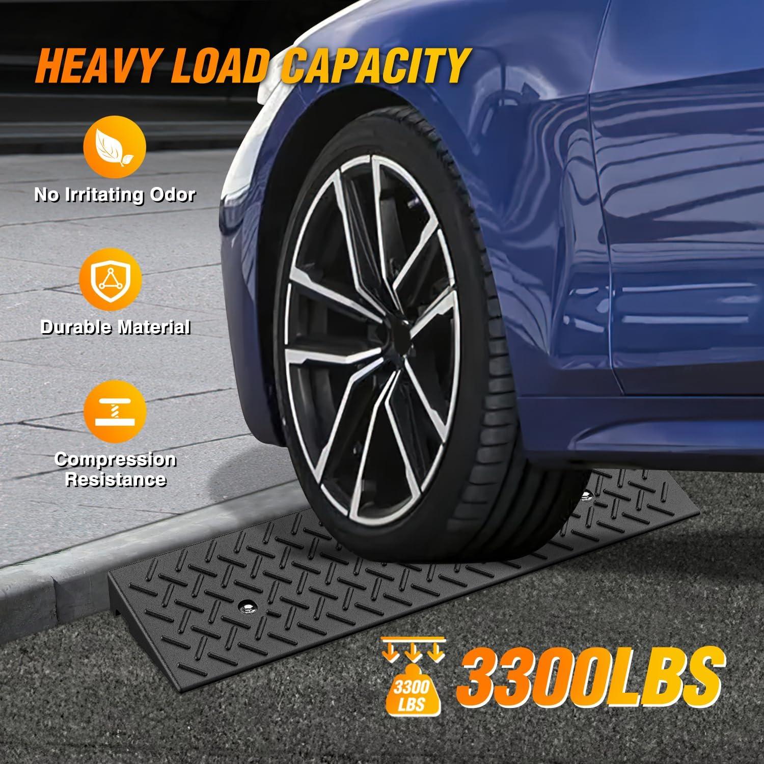 imageNilight 28quot Rise Curb Ramps Heavy Duty Rubber Driveway Threshold Shed Ramp for Sidewalk Cars Lawn Mower Wheelchairs Motorcycles 3300lbs Load Capacity24 Rise