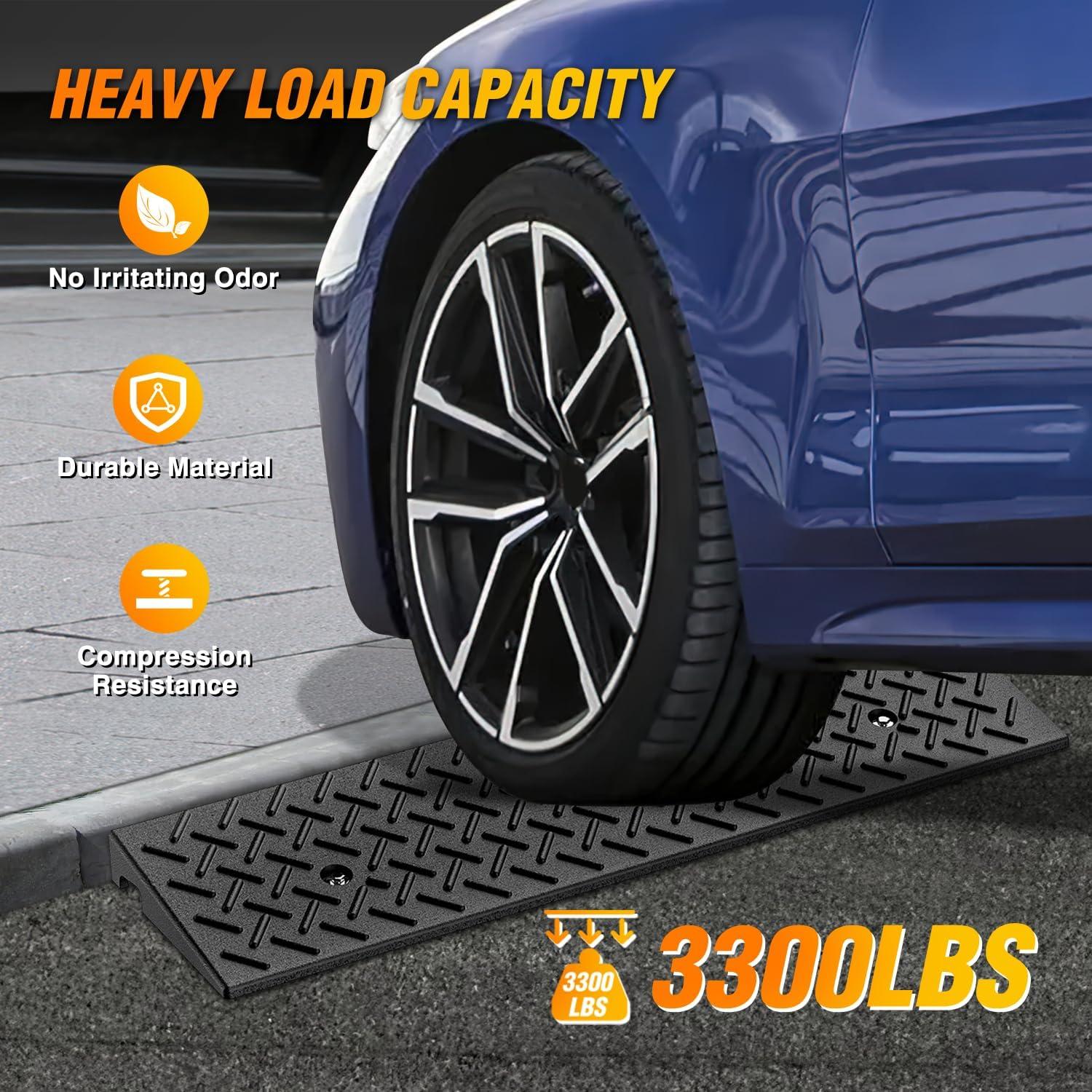 imageNilight 28quot Rise Curb Ramps Heavy Duty Rubber Driveway Threshold Shed Ramp for Sidewalk Cars Lawn Mower Wheelchairs Motorcycles 3300lbs Load Capacity2 Rise