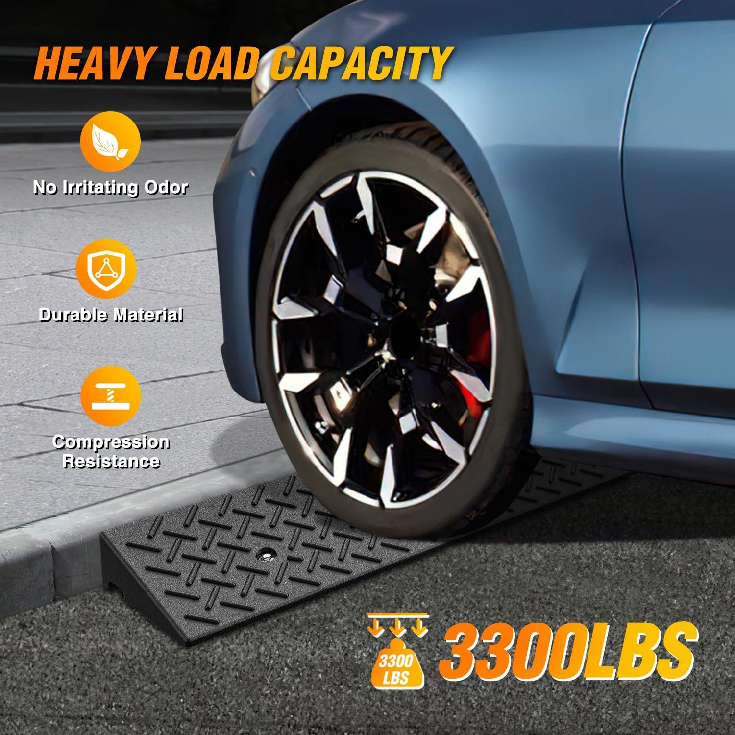 imageNilight 28quot Rise Curb Ramps Heavy Duty Rubber Driveway Threshold Shed Ramp for Sidewalk Cars Lawn Mower Wheelchairs Motorcycles 3300lbs Load Capacity36 Rise