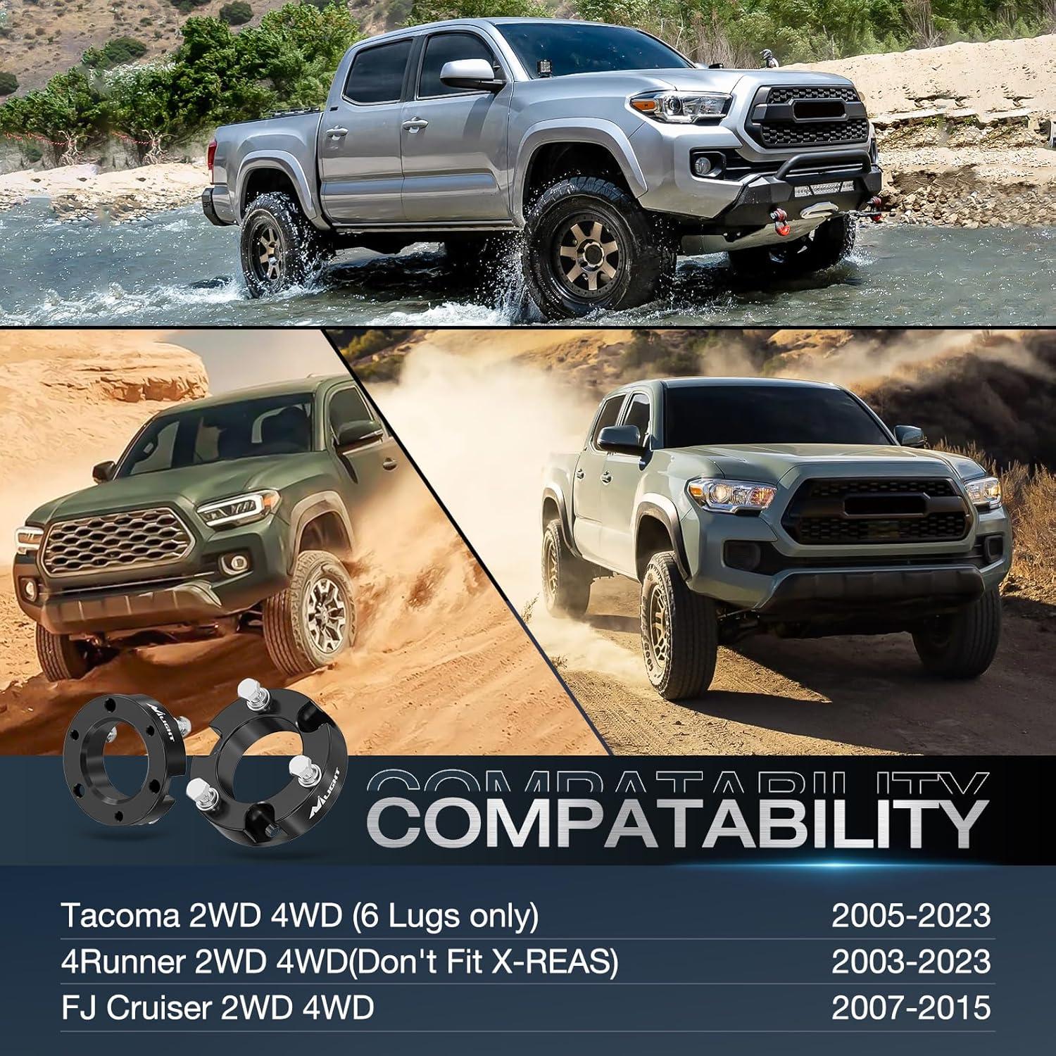 imageNilight 2Leveling Lift Kits for 20052023 Tacoma20032023 4Runner20072015 FJ Cruiser 2WD 4WD 2004 2005 2006 2007 2008 2009 2010 2011 2012 2013 2014 2015 2016 2017 2018 2019 2020 2021 2022 2023
