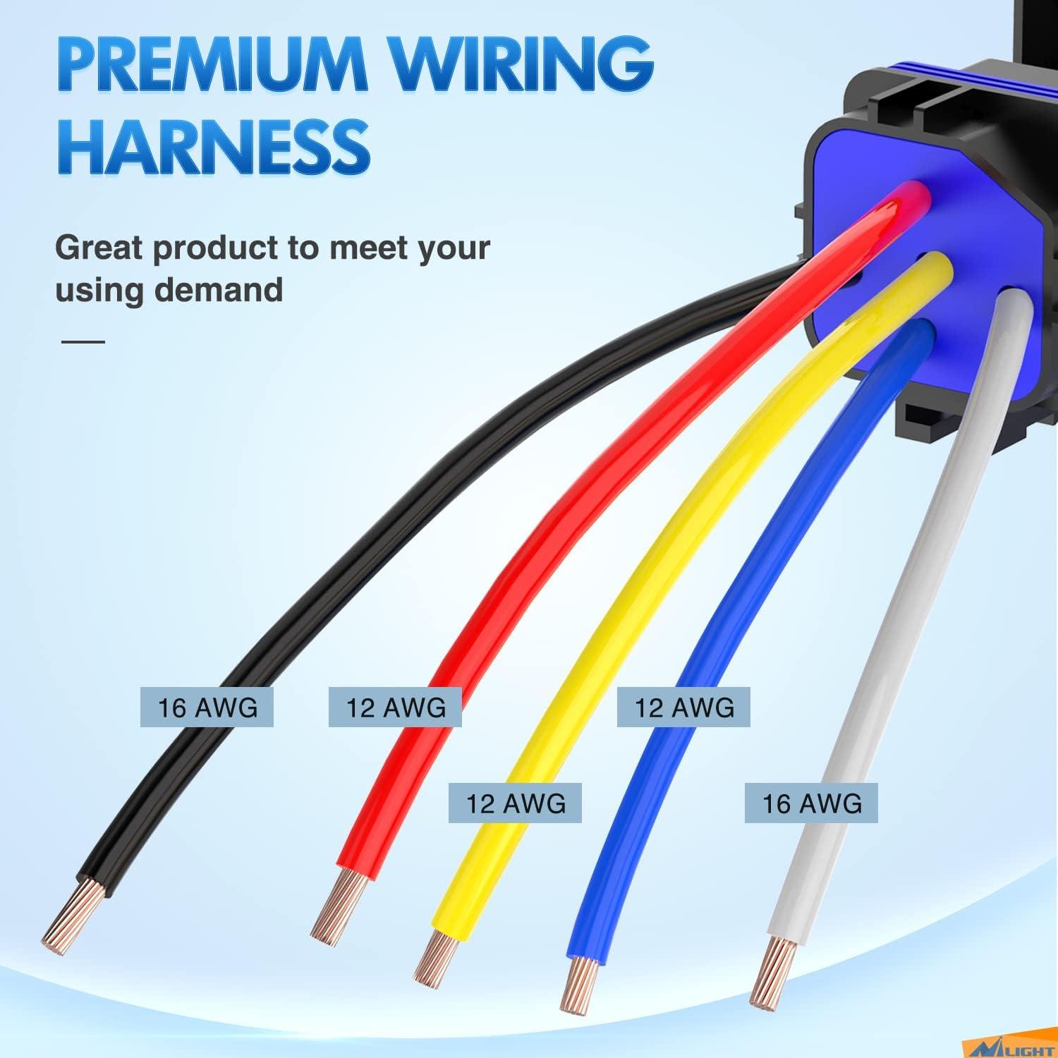 imageNilight 2PC 120A Starter Relay 4 Pin Split Relays Switch 12V Continuous SPST High Current 4 Terminal Car Starter Control wCopper Wire Lugs for Automotive Car Truck Camper30A5PC