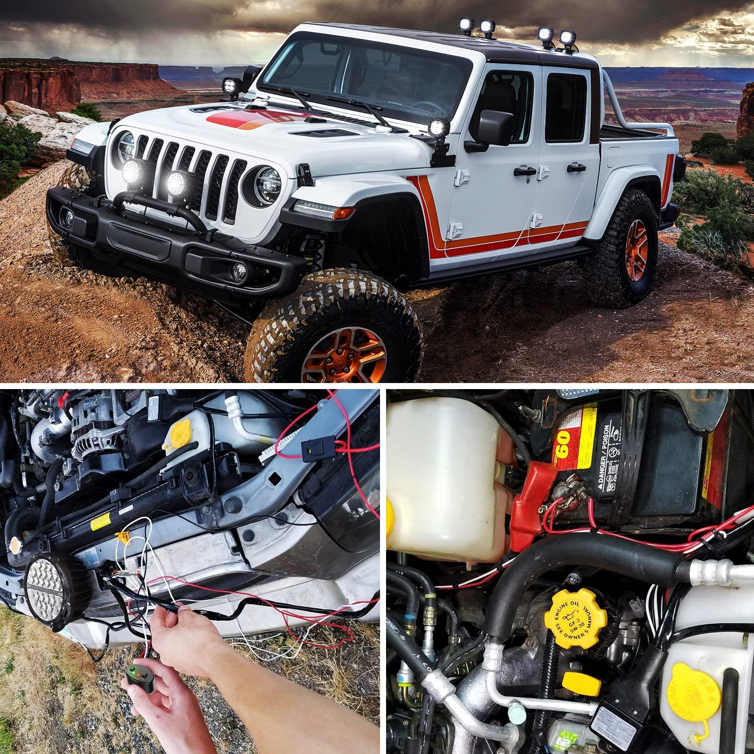 imageNilight 2PCS 16AWG 10Feet Wiring Harness Extension for 6Modes Amber White Light Bar Strobe Play and Plug 3Wires 2 Years WarrantyBlack16AWG 10FT 3Pin DT