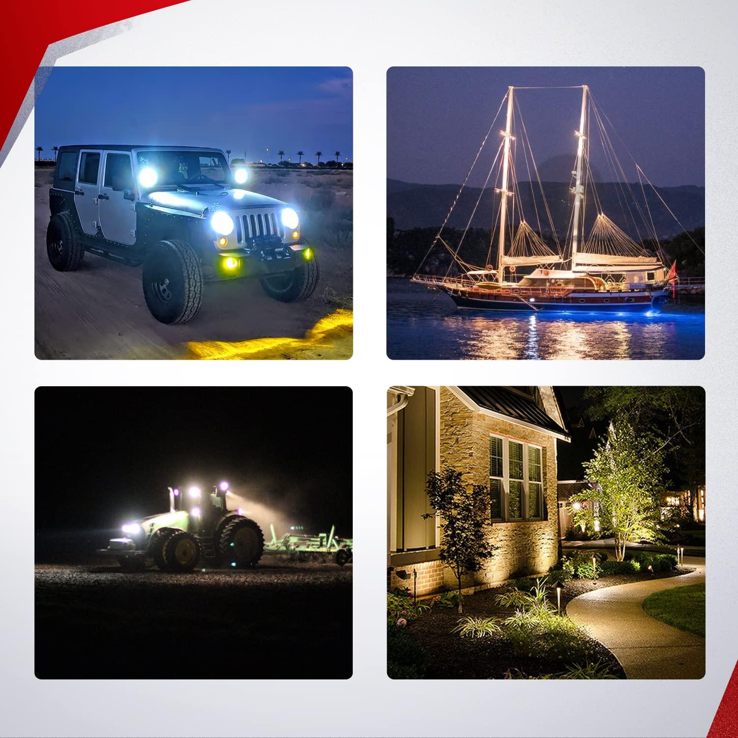 imageNilight 2PCS 16AWG 10Feet Wiring Harness Extension for 6Modes Amber White Light Bar Strobe Play and Plug 3Wires 2 Years WarrantyBlack16AWG 10FT 3Wires