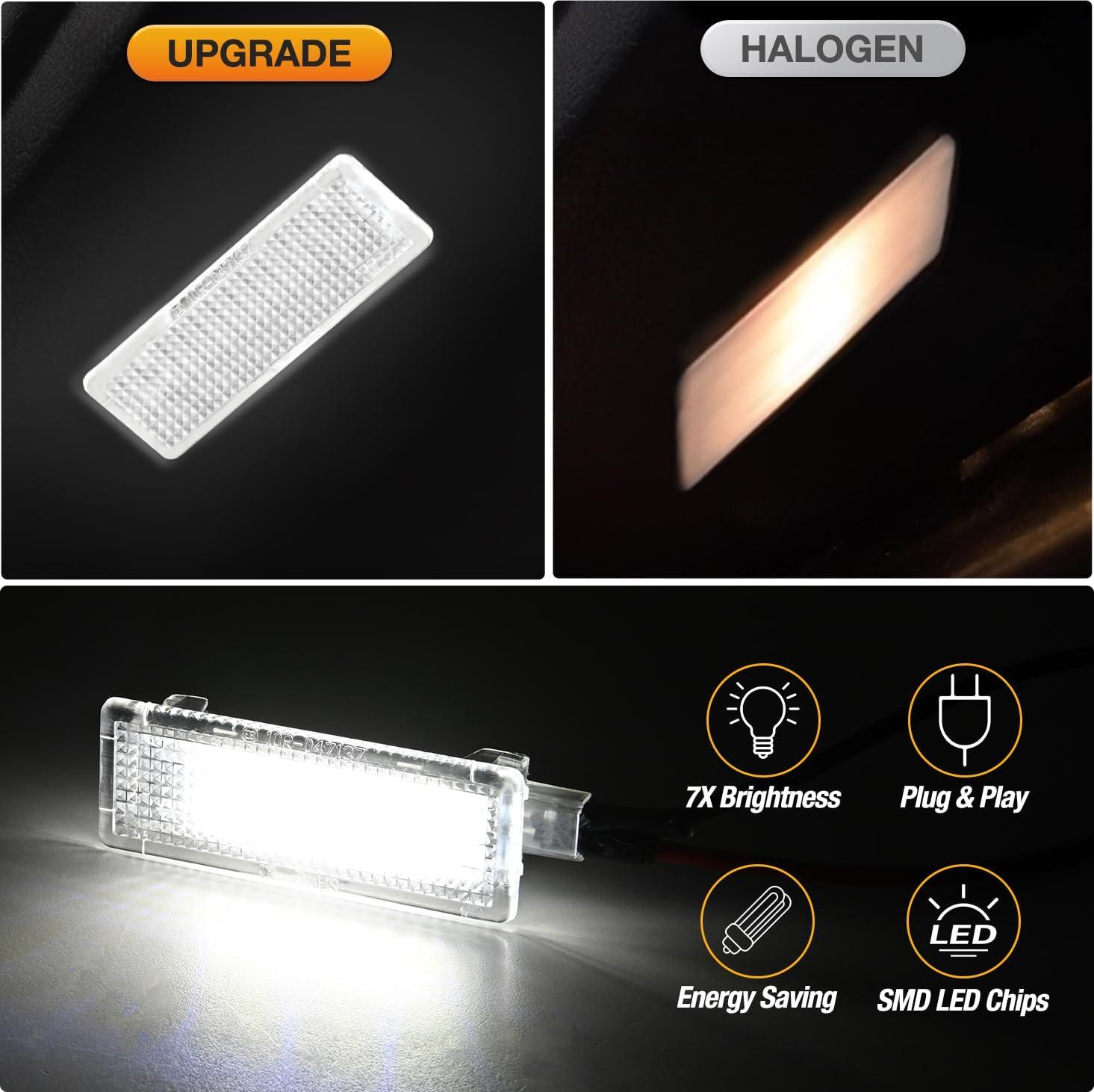 imageNilight 2PCS LED Interior Door Panel Light Courtesy Warning Lights Aqua Beam Plug and Play for Toyota Avalon Sienna Venza Camry Prius 4Runner Lexus IS ES GS LS RX GX LXWhite