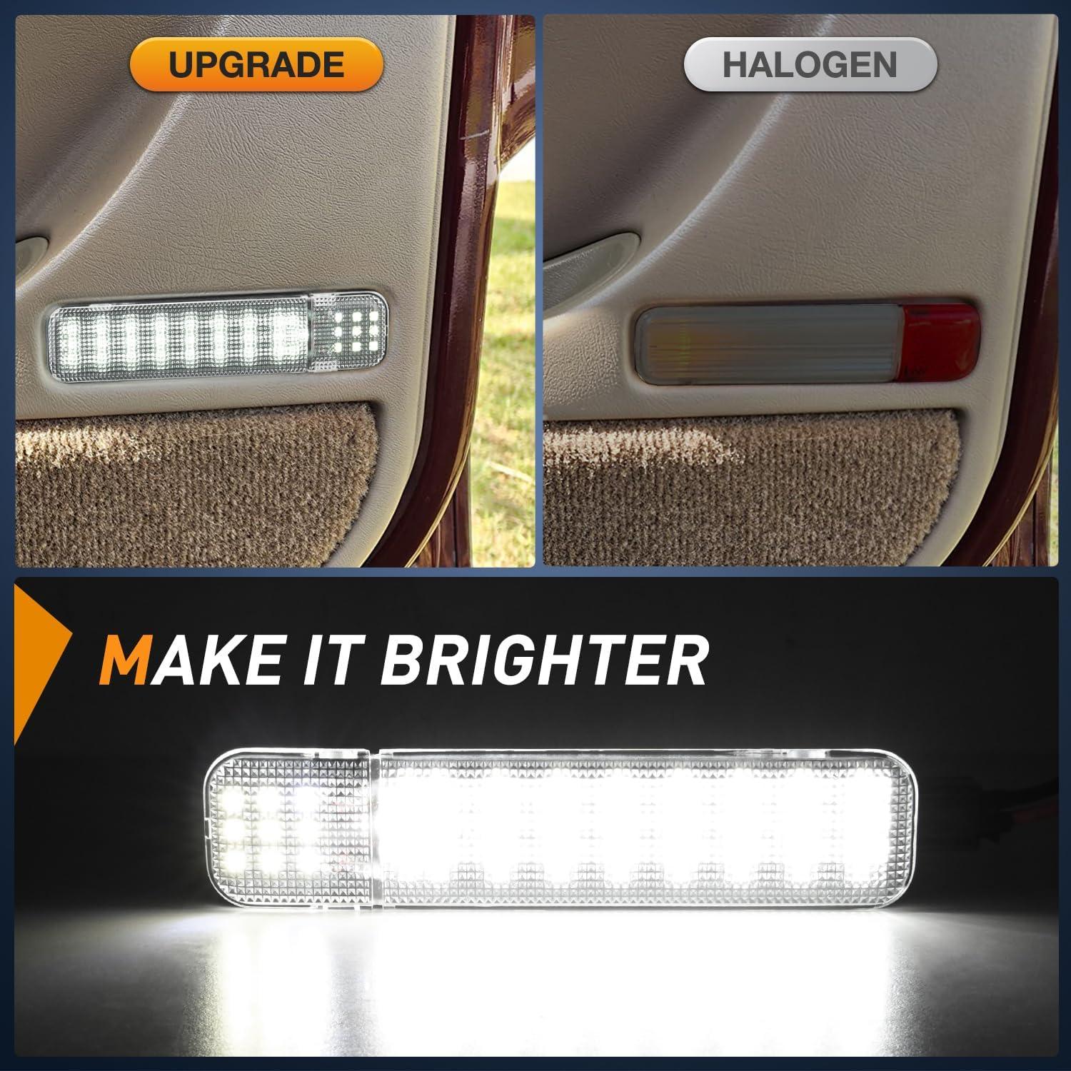 imageNilight 2PCS LED Interior Door Panel Light Courtesy Warning Lights Aqua Beam Plug and Play for Toyota Avalon Sienna Venza Camry Prius 4Runner Lexus IS ES GS LS RX GX LXWhite