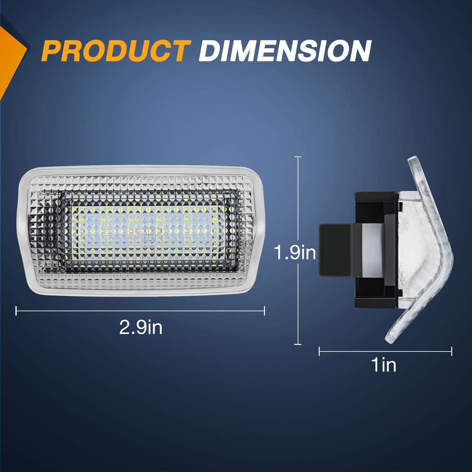 imageNilight 2PCS LED Interior Door Panel Light Courtesy Warning Lights Aqua Beam Plug and Play for Toyota Avalon Sienna Venza Camry Prius 4Runner Lexus IS ES GS LS RX GX LXWhite