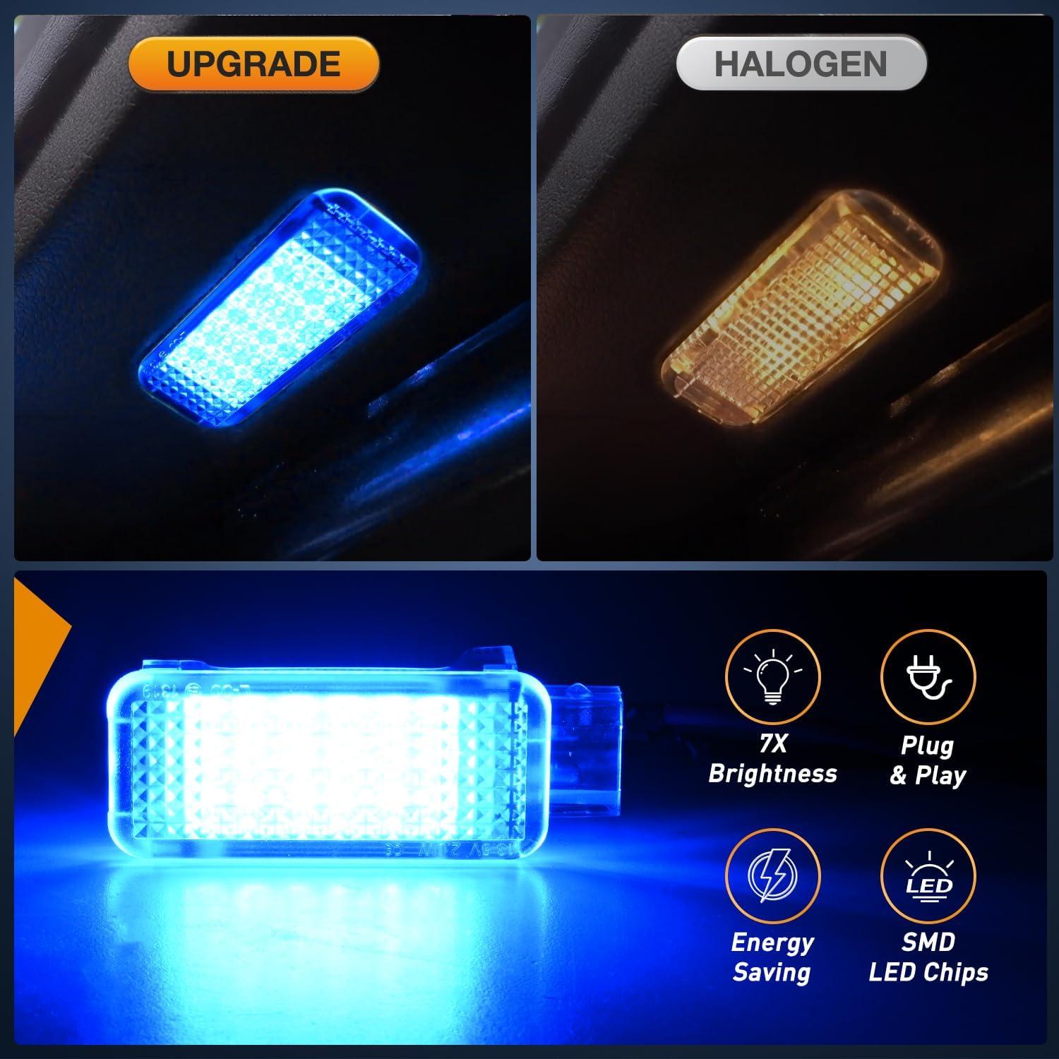 imageNilight 2PCS LED Interior Door Panel Light Courtesy Warning Lights Aqua Beam Plug and Play for Toyota Avalon Sienna Venza Camry Prius 4Runner Lexus IS ES GS LS RX GX LXBlue