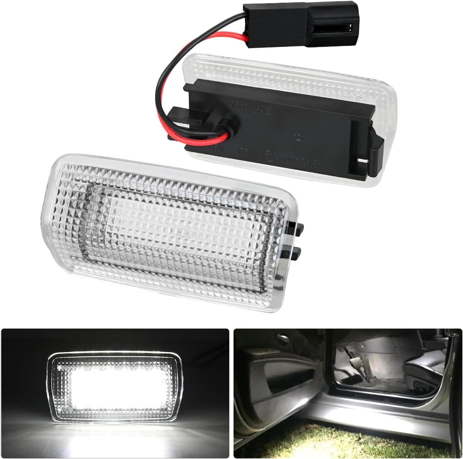 imageNilight 2PCS LED Interior Door Panel Light Courtesy Warning Lights Aqua Beam Plug and Play for Toyota Avalon Sienna Venza Camry Prius 4Runner Lexus IS ES GS LS RX GX LXWhite