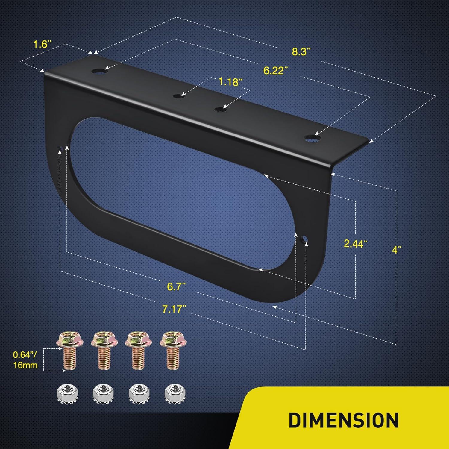 imageNilight 2PCS Trailer Tail Light Kit 40 LED Running Brake Turn Signals Reverse lights Waterproof for 1030V Truck RV UTV Camper Van Boat2Pcs Amber Trailer LightsBrackets