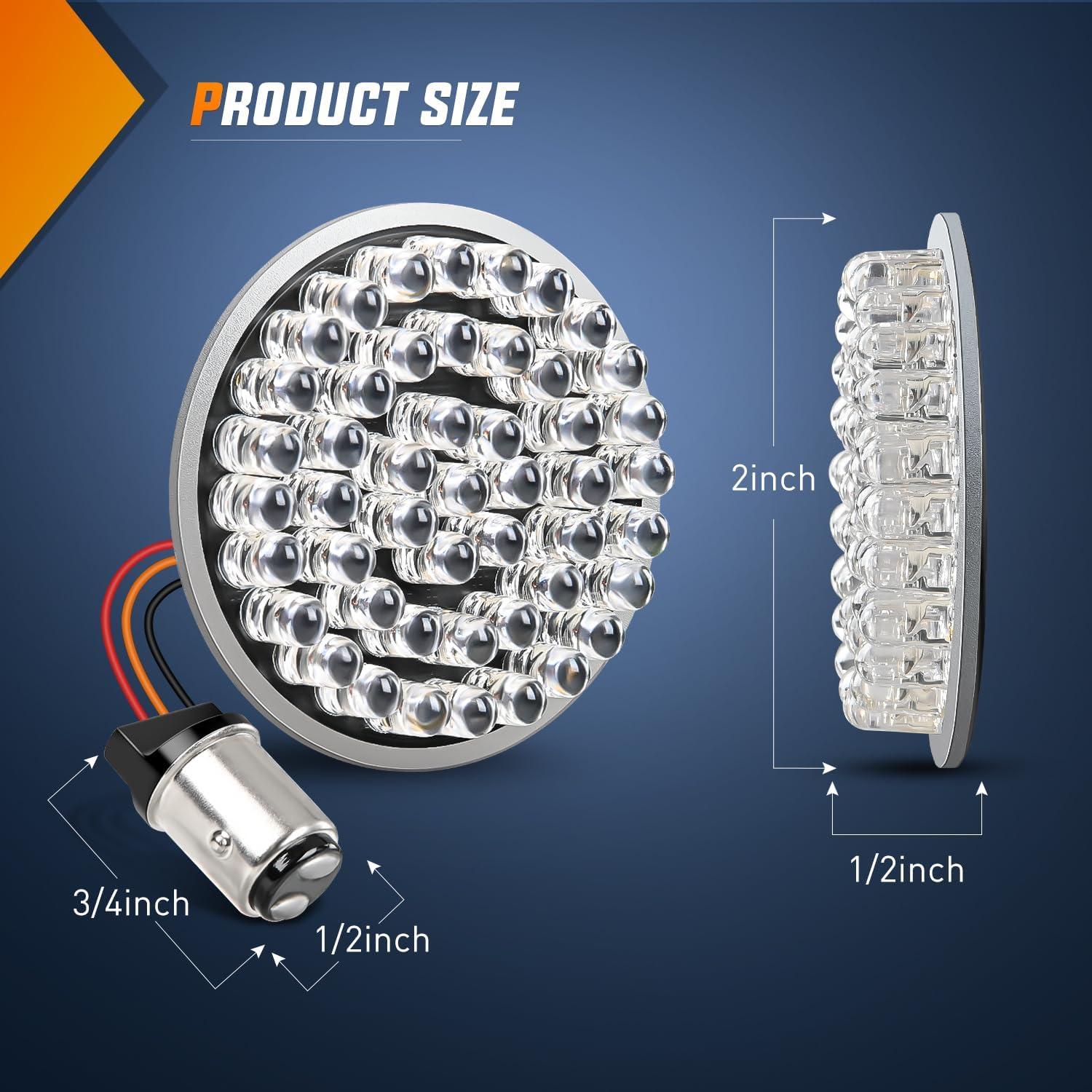 imageNilight 2PCS Trailer Tail Light Kit 40 LED Running Brake Turn Signals Reverse lights Waterproof for 1030V Truck RV UTV Camper Van BoatClear turn signal light