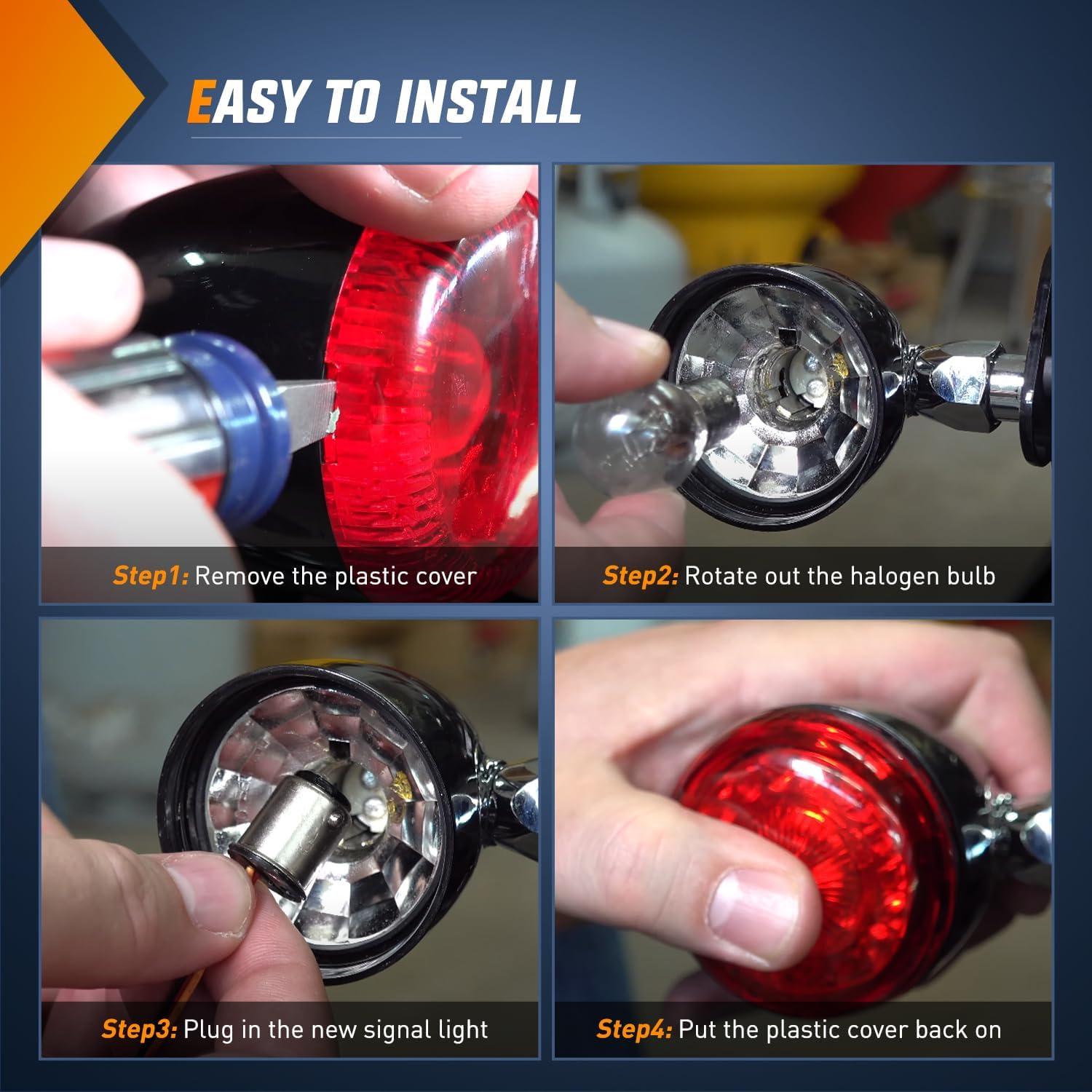 imageNilight 2PCS Trailer Tail Light Kit 40 LED Running Brake Turn Signals Reverse lights Waterproof for 1030V Truck RV UTV Camper Van BoatClear turn signal light