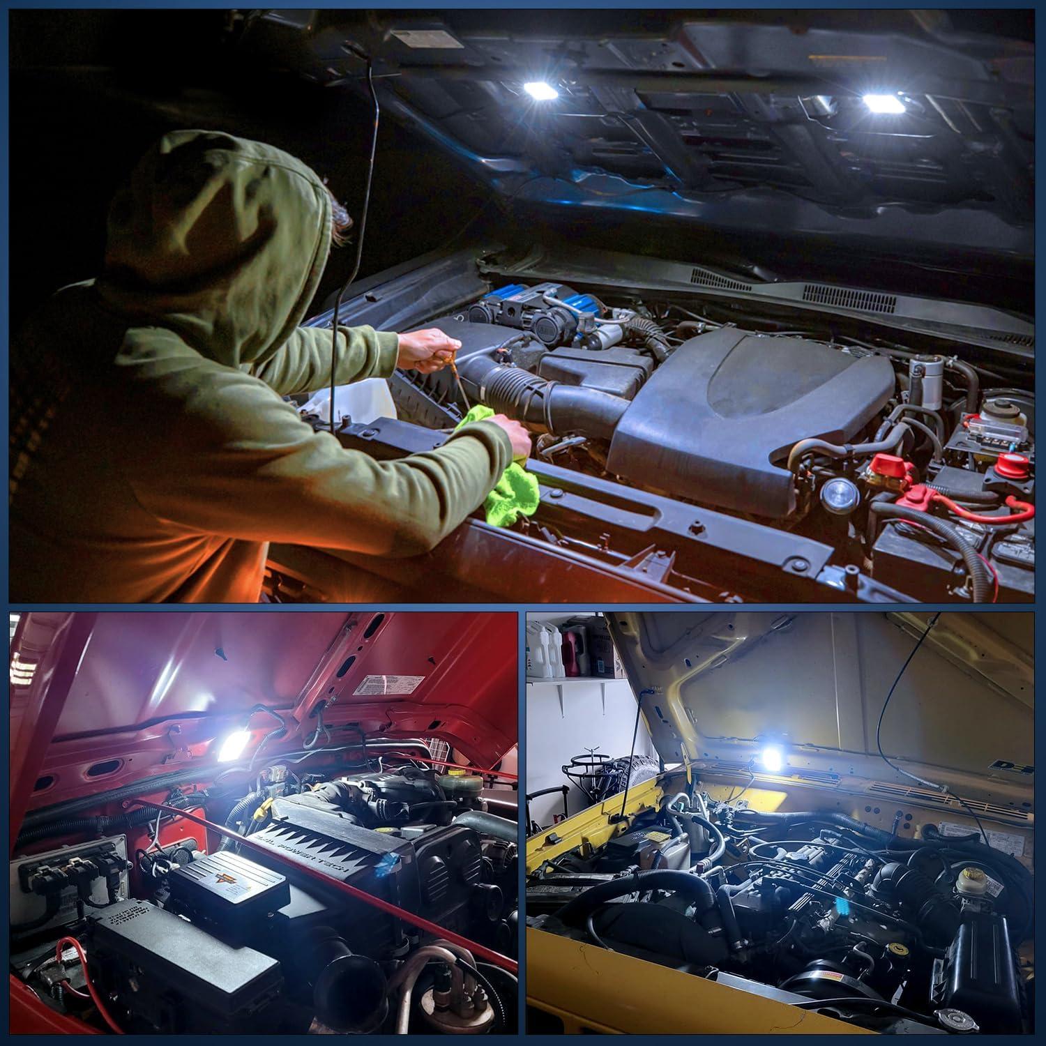 imageNilight 2pcs Under Hood Light Strip 42LED Waterproof Underhood Work Light with OnOff Switch Blade Fuse Engine Bay Repair Light White 12V for Car Truck SUVfor Ram Dakota Charger  Wrangler Grand Cherokee