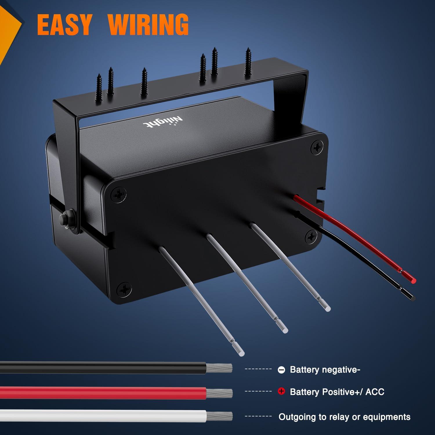 imageNilight 3 Gang Rocker Switch Panel with 48 Amp Dual USB Charger Voltmeter Waterproof 12V 24V DC Rocker Switch with Night Glow Stickers for Cars Trucks Boats RVs 2 Years WarrantyBlueGreenBox