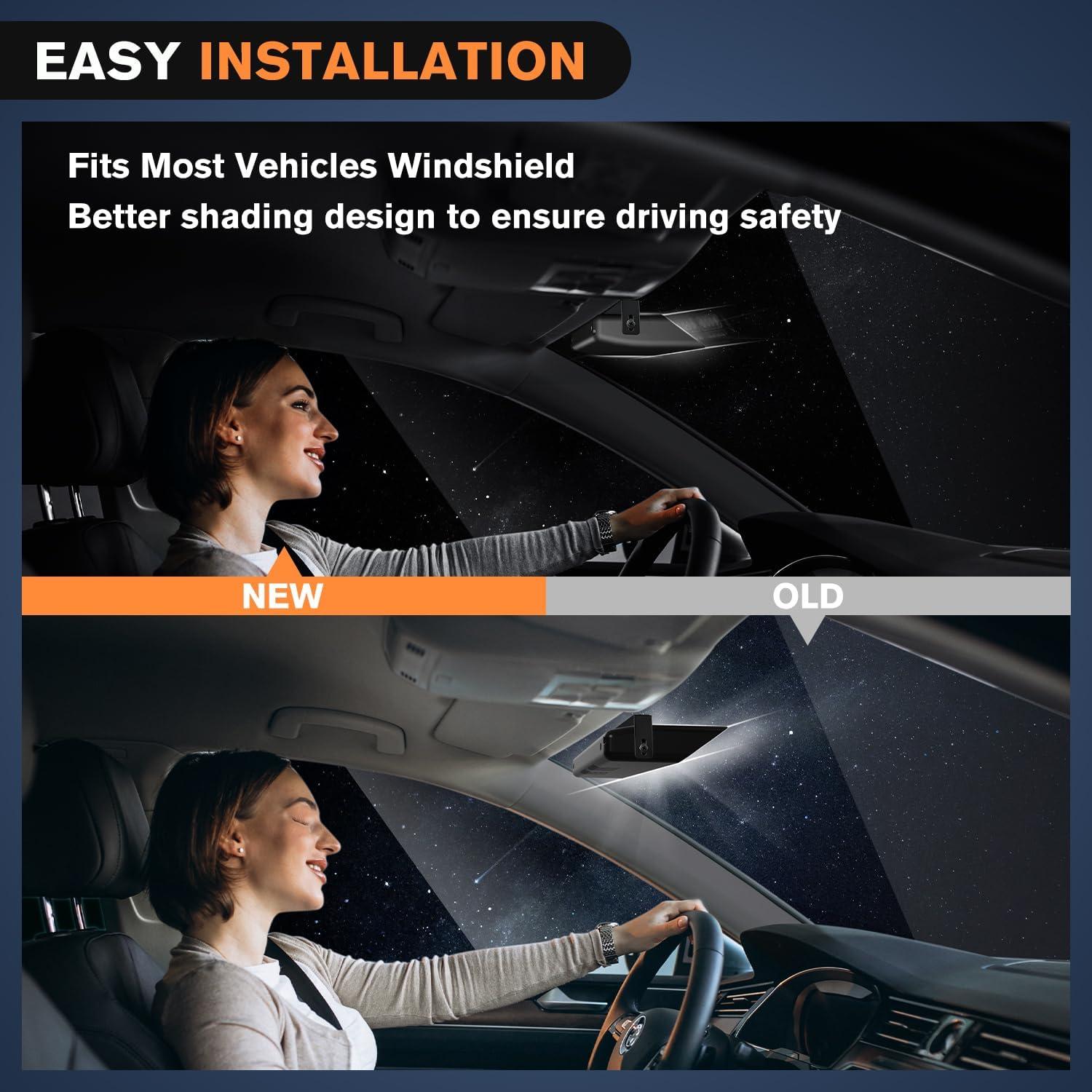 imageNilight 32LED Purple White Emergency Dash Strobe Lights with Controller Suction Cups Warning Hazard Interior FrontRear Windshield Deck Split Light Bar for Truck Construction VehicleWhite