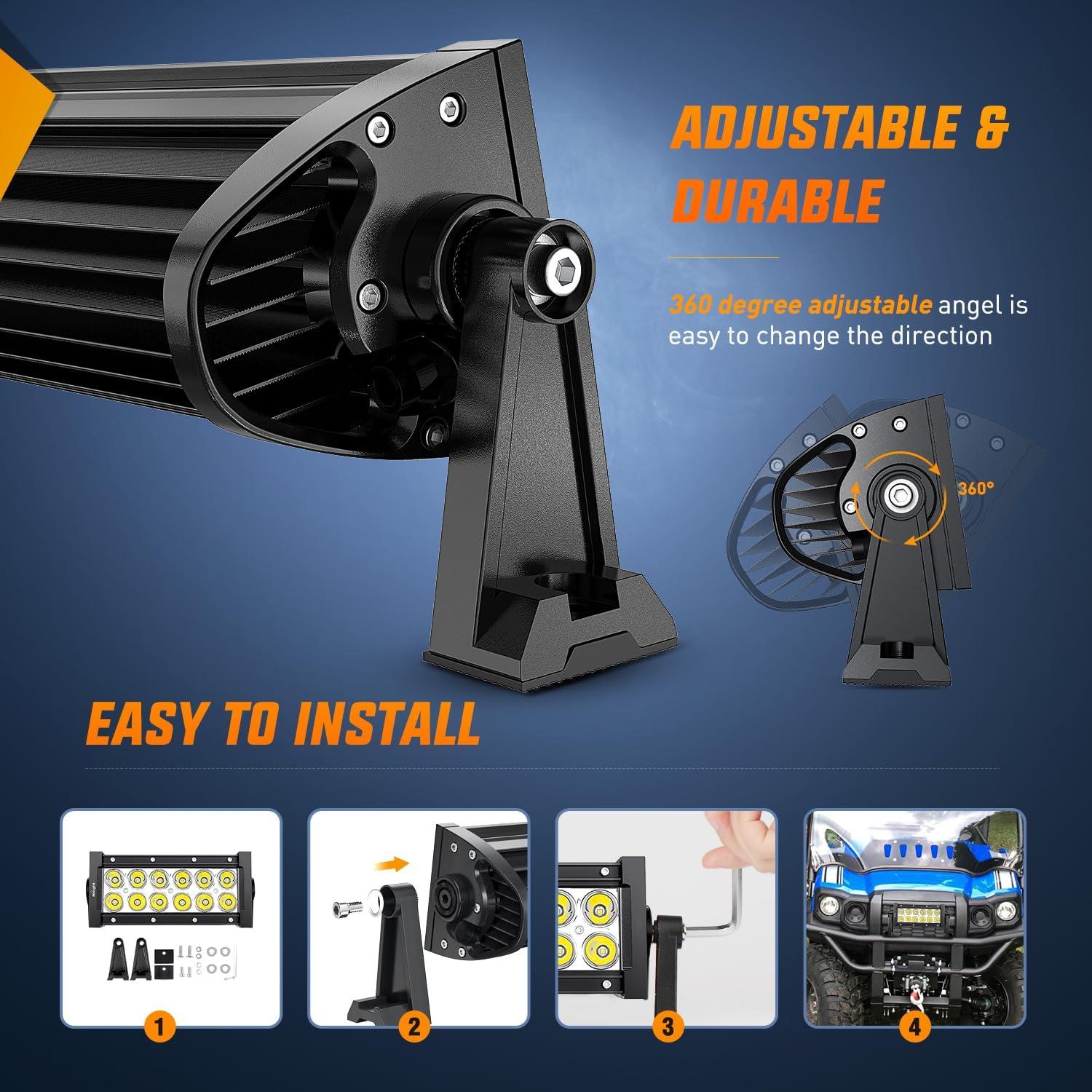 imageNilight 36W LED Light Bar Spot LED Lights Led Bar Driving Fog Light Off Road Lights1PC 36W Light Bar