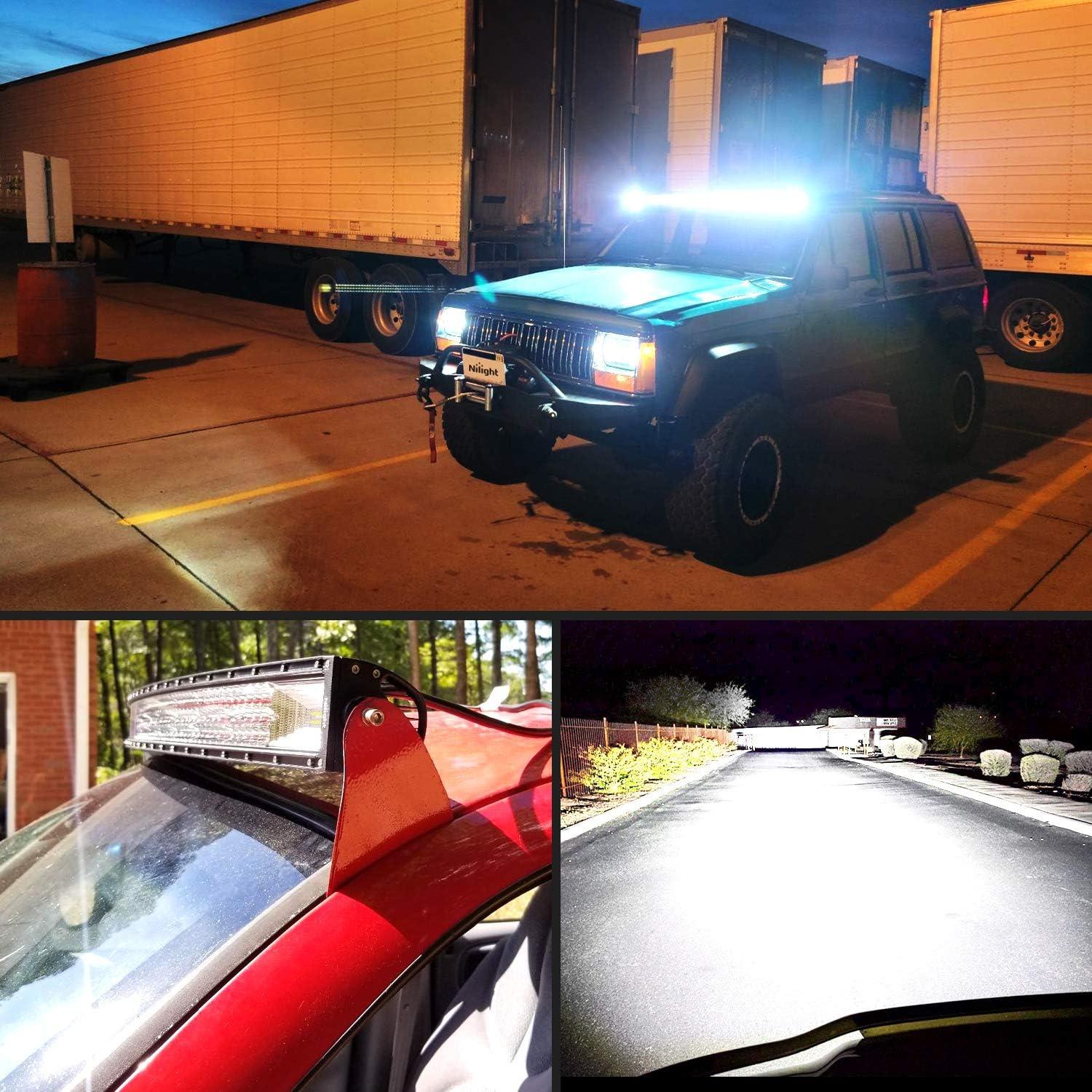 imageNilight 36W LED Light Bar Spot LED Lights Led Bar Driving Fog Light Off Road Lights52Inch 300W Curved Lights