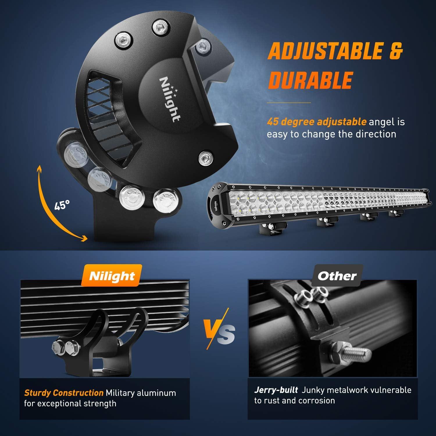 imageNilight 39Inch 252W Led Light Bar Spot Flood Combo 24V 12V Boat Lighting Off road Driving Work Lights for Van Camper Wagon Car Pickup ATV UTV SUV Truck 2 Years Warranty