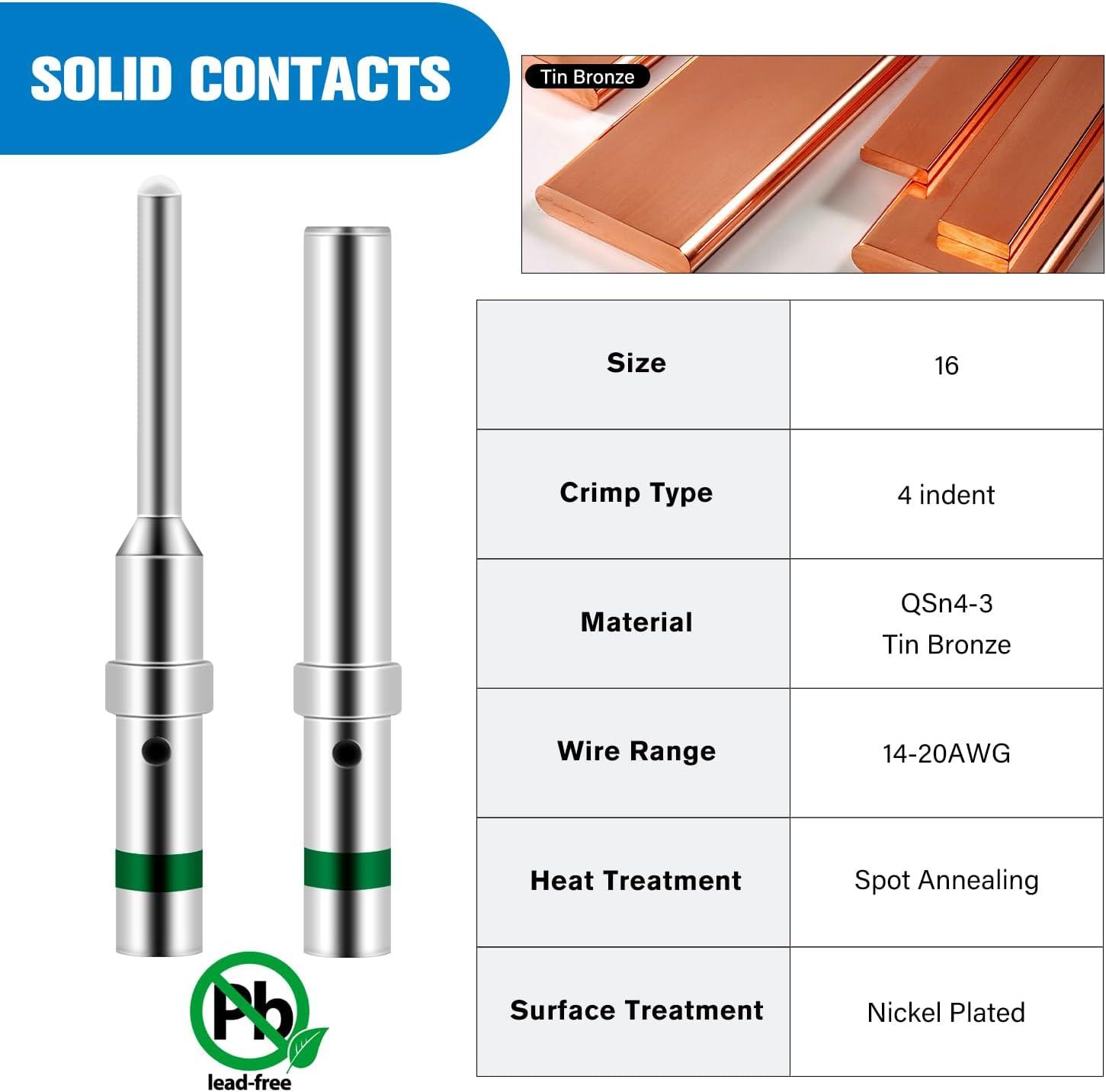 imageNilight 4 PIN DT Connector Kit 3 Sets Size 16 Solid Contacts Waterproof Male Female Terminal for 1420 AWG DT Series Connectors Car Truck Motorcycle OffRoad Vehicles BoatDT 212Pin 40 Sets wRemoval Tool