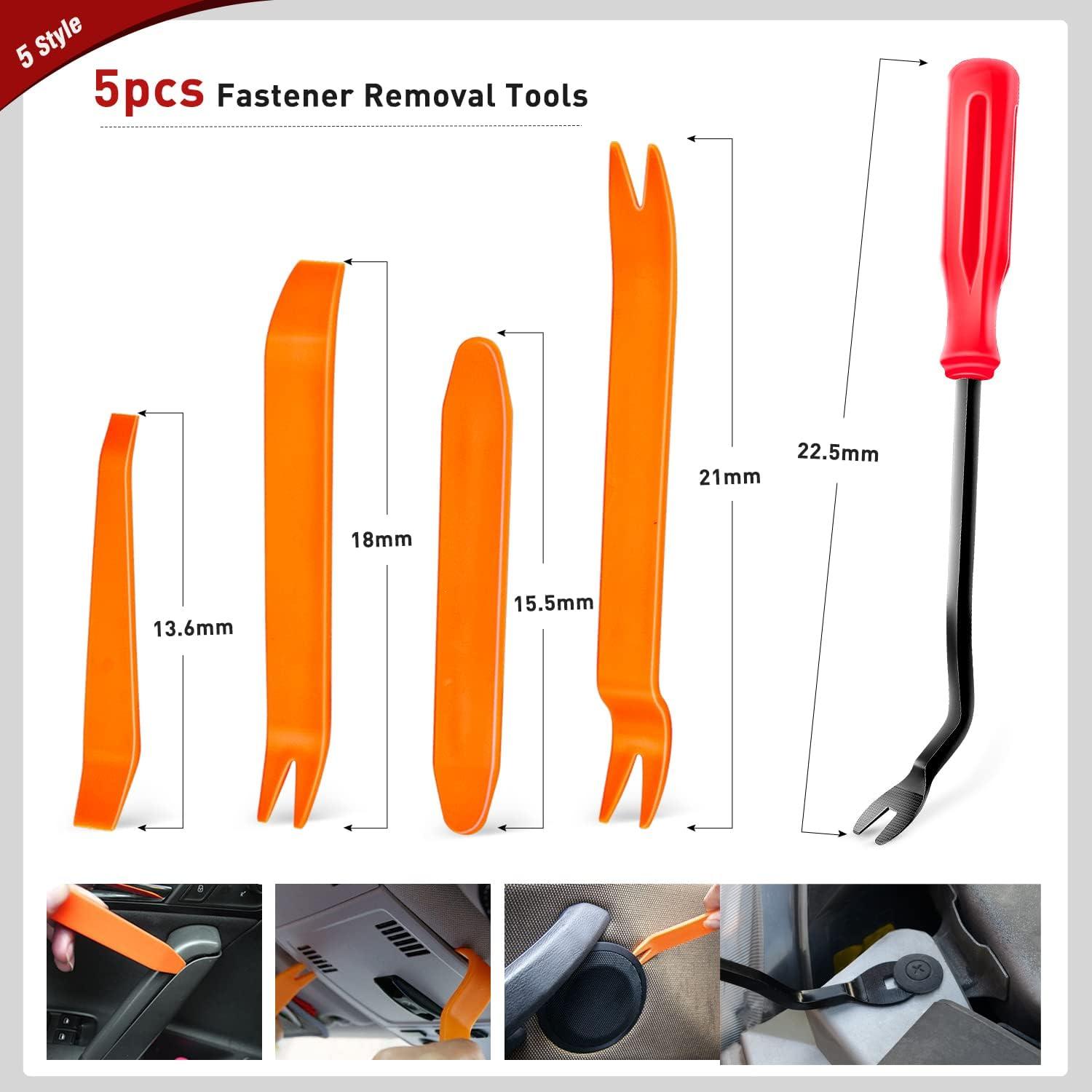 imageNilight 415 Pcs Car Retainer Clips ampamp Fastener Remover  18 Most Popular Sizes Auto Push Pin Rivets Set Door Trim Panel Compatible with GM Ford Toyota Honda Chrysler2 Years Warranty CL19black