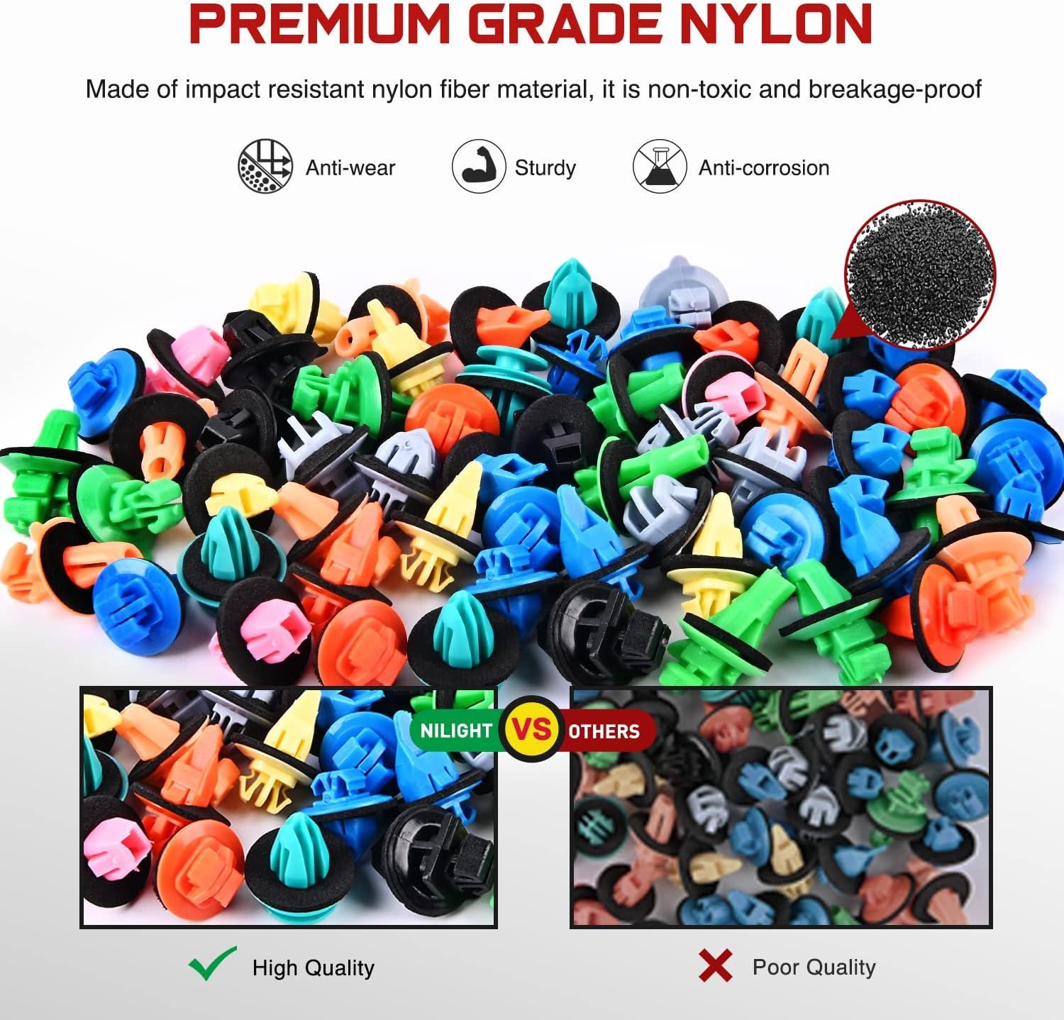 imageNilight 415 Pcs Car Retainer Clips ampamp Fastener Remover  18 Most Popular Sizes Auto Push Pin Rivets Set Door Trim Panel Compatible with GM Ford Toyota Honda Chrysler2 Years Warranty CL19420Pcs Clips Remover