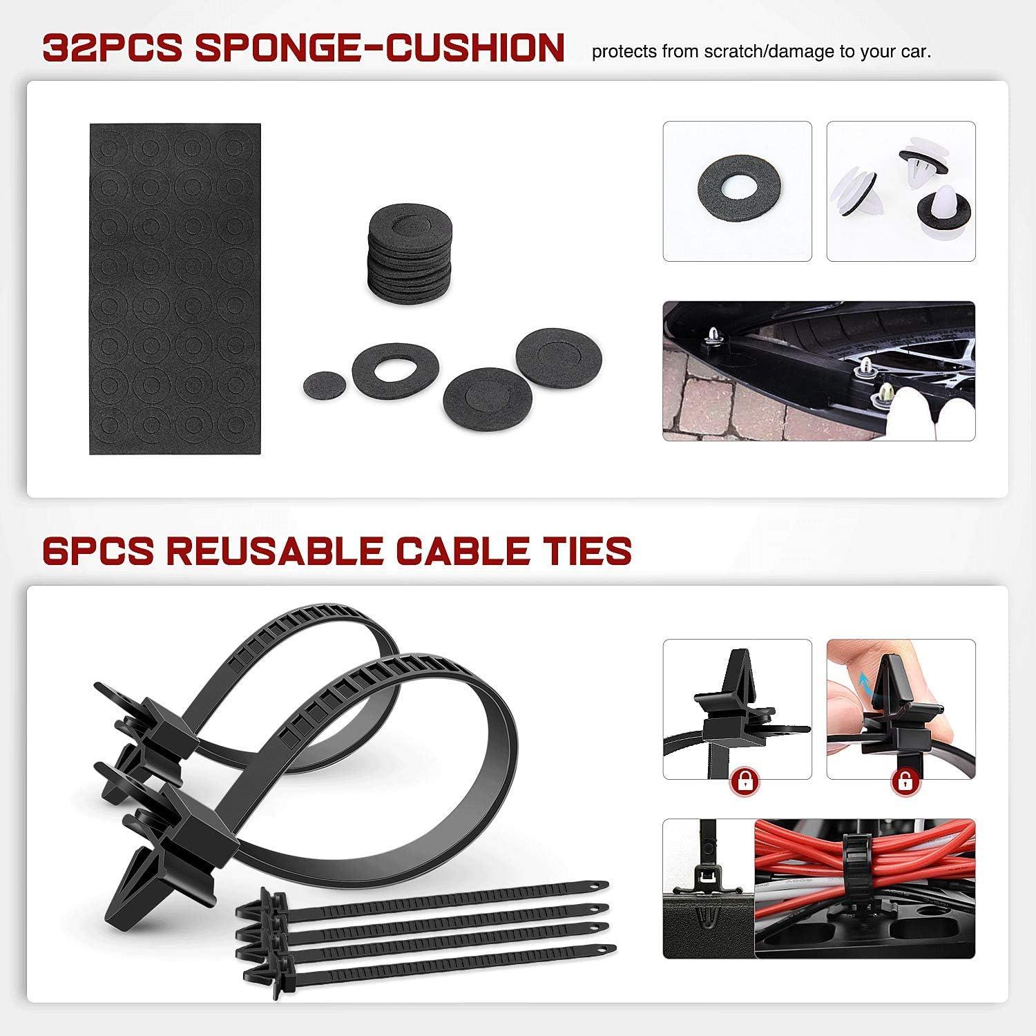 imageNilight 415 Pcs Car Retainer Clips ampamp Fastener Remover  18 Most Popular Sizes Auto Push Pin Rivets Set Door Trim Panel Compatible with GM Ford Toyota Honda Chrysler2 Years Warranty CL19415Pcs Clips  Remover