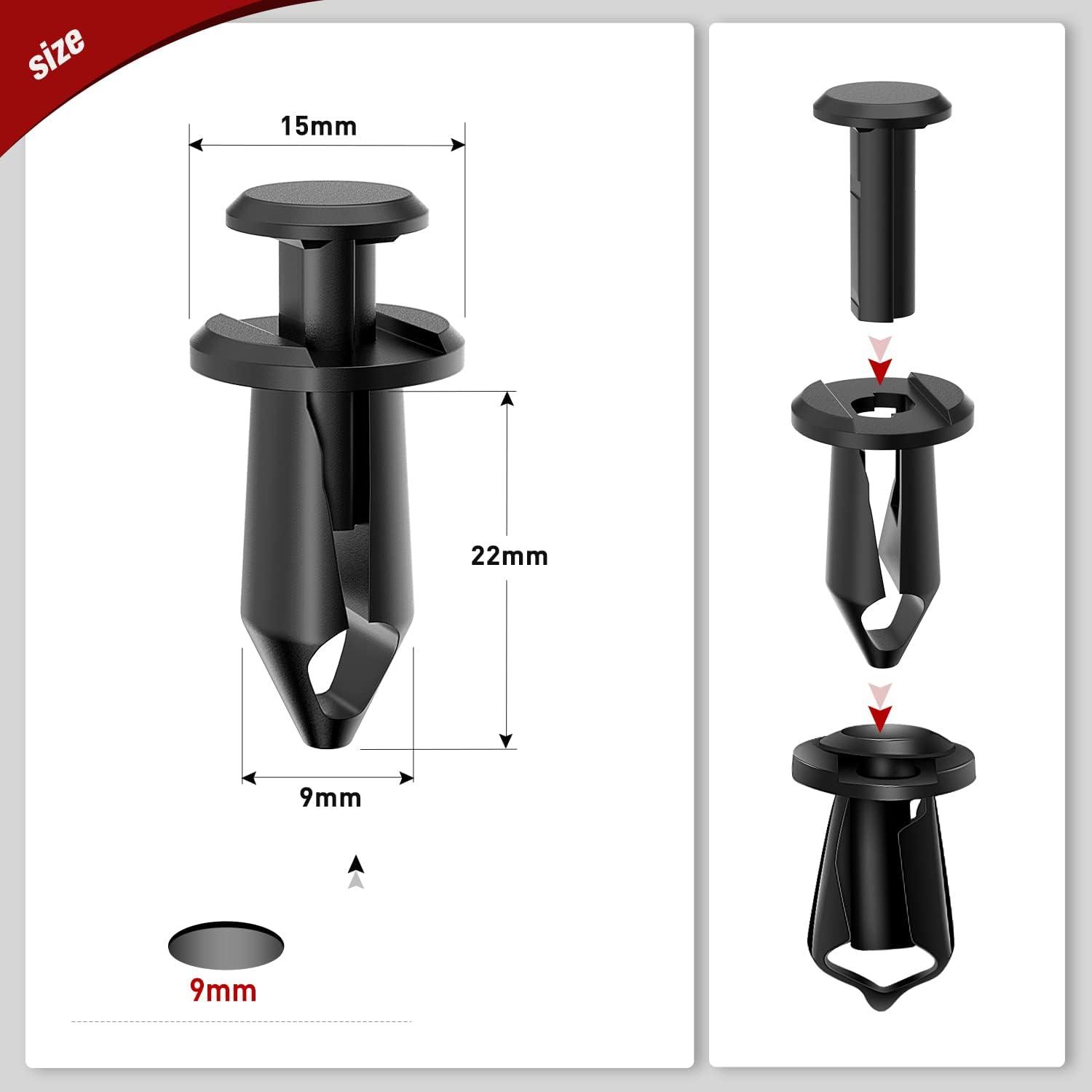 imageNilight 415 Pcs Car Retainer Clips ampamp Fastener Remover  18 Most Popular Sizes Auto Push Pin Rivets Set Door Trim Panel Compatible with GM Ford Toyota Honda Chrysler2 Years Warranty CL1970Pcs Extruded Unuts