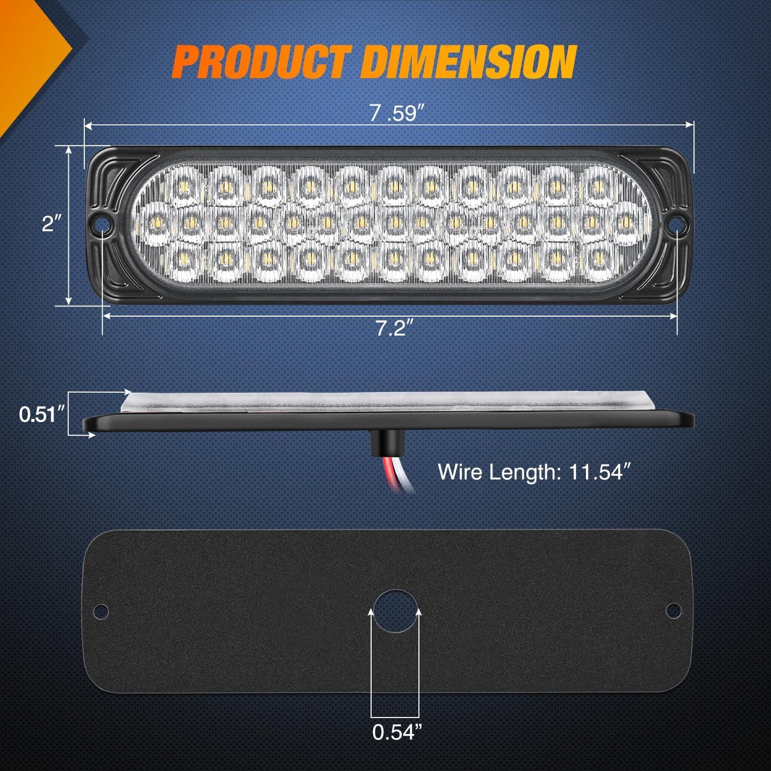 imageNilight 4PCS 6quot Oval LED Trailer Tail Lights 4PCS 10 LED wFlush Mount Grommets Plugs ReverseBack Up Trailer Lights for RV Truck Jeep75Inch White 2Pcs