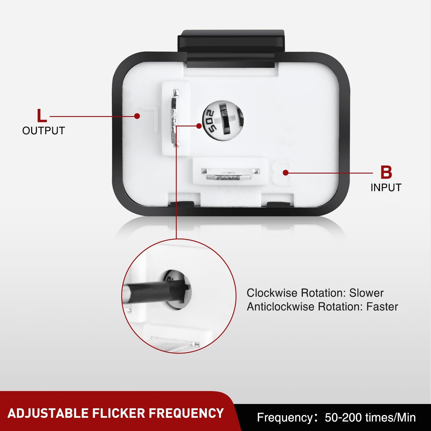 imageNilight 4PCS Flasher Relay Adjustable 3 Pin CF13 JL02 Electronic Blinker Relay 12V 150W Fixes Car Turn Signal and Hazard Warn Hyper Blink Flash or No Flash for LED and Halogen Bulbs 2 Years Warranty2 Pin Blinker Relay