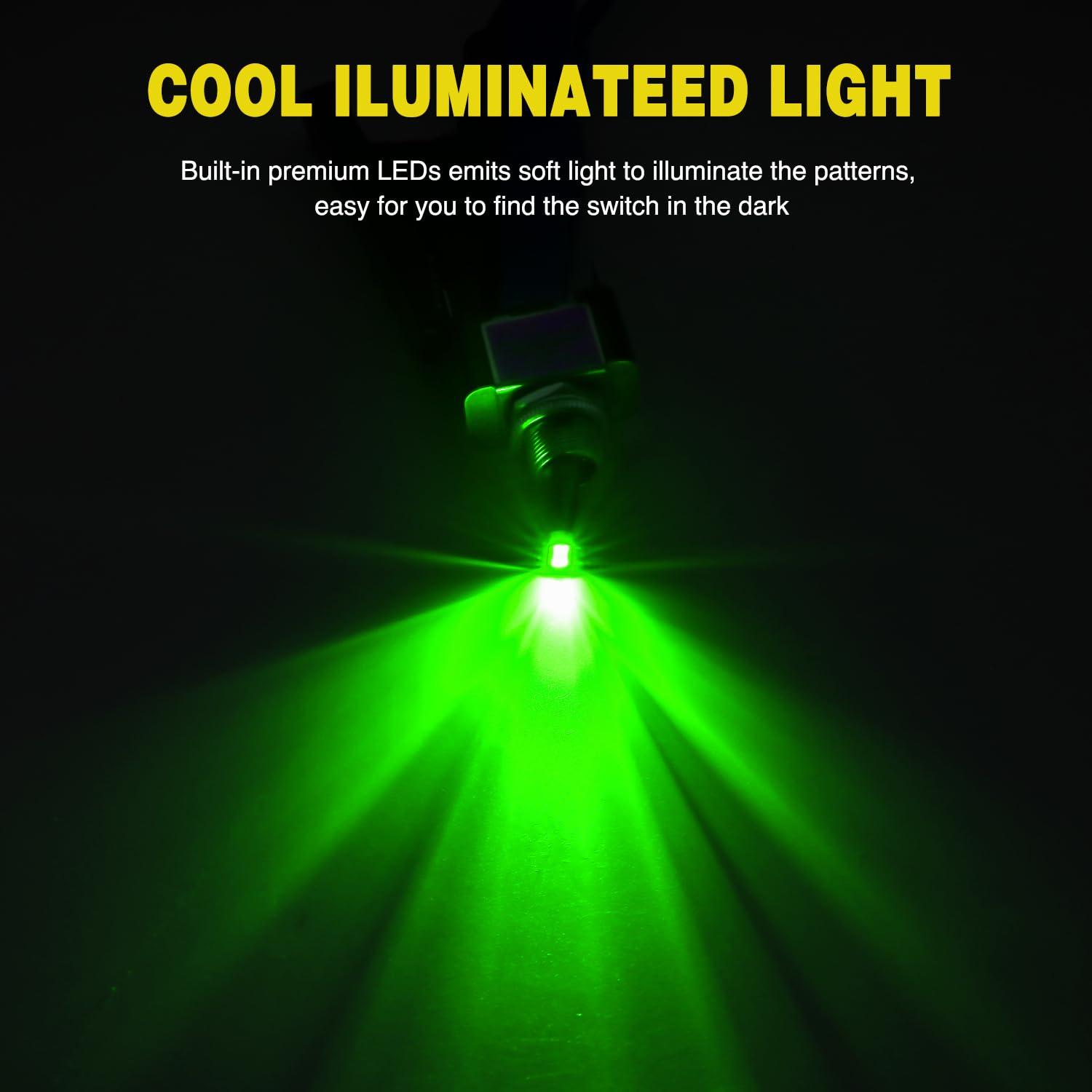 imageNilight 5 Pack 6Pin Heavy Duty Rocker Toggle Switch 15A 250V 20A 125V DPDT 6 Pin ONOffON Switch Metal Bat Waterproof Boot Cap Cover3Pin Led Toggle Switch Green