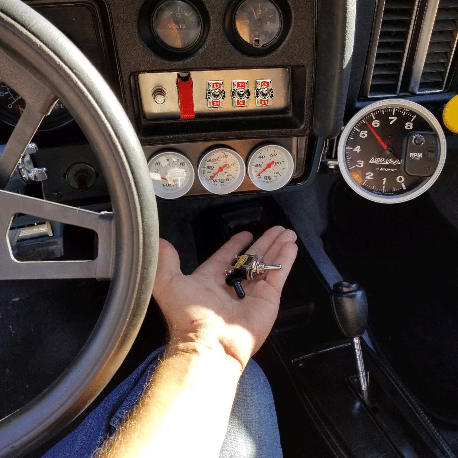 imageNilight 5 Pack 6Pin Heavy Duty Rocker Toggle Switch 15A 250V 20A 125V DPDT 6 Pin ONOffON Switch Metal Bat Waterproof Boot Cap Cover6Pin Toggle Switch5Pack