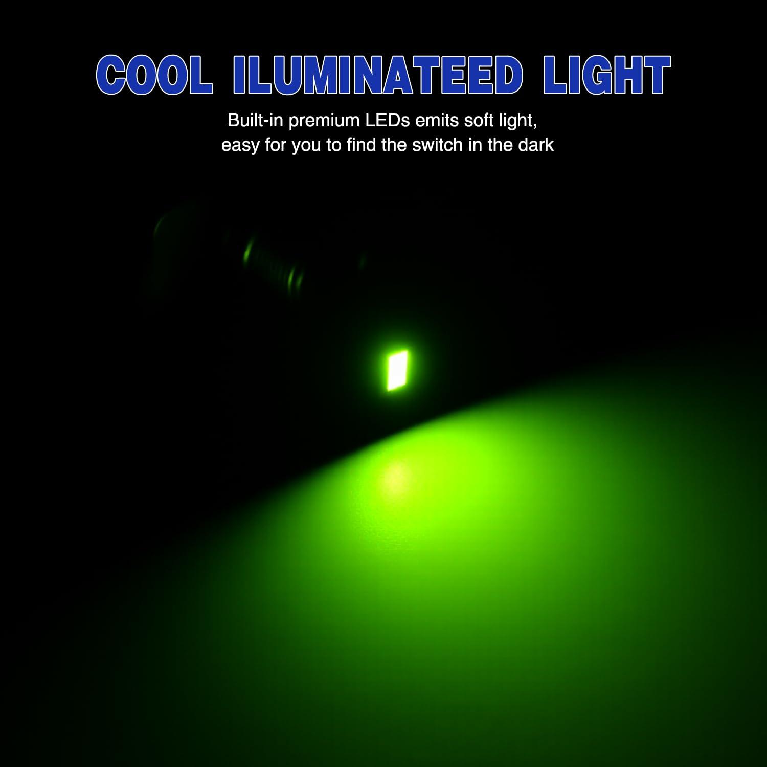 imageNilight 5 Pack 6Pin Heavy Duty Rocker Toggle Switch 15A 250V 20A 125V DPDT 6 Pin ONOffON Switch Metal Bat Waterproof Boot Cap CoverGreen