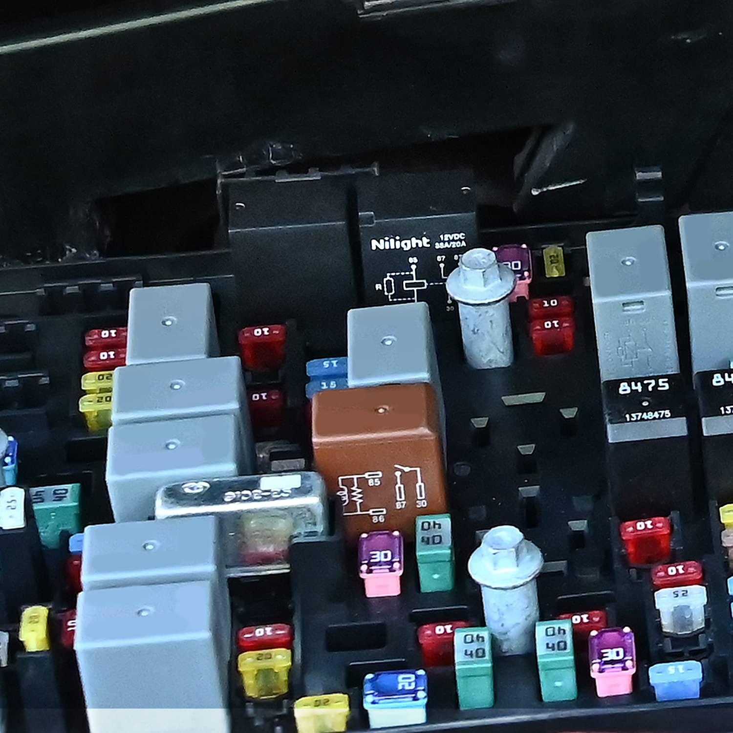 imageNilight 50003R Automotive Set 5Pin 3040A 12V SPDT with Interlocking Relay Socket and Wiring Harness5 Pack 2 Years Warranty5Pin Relay