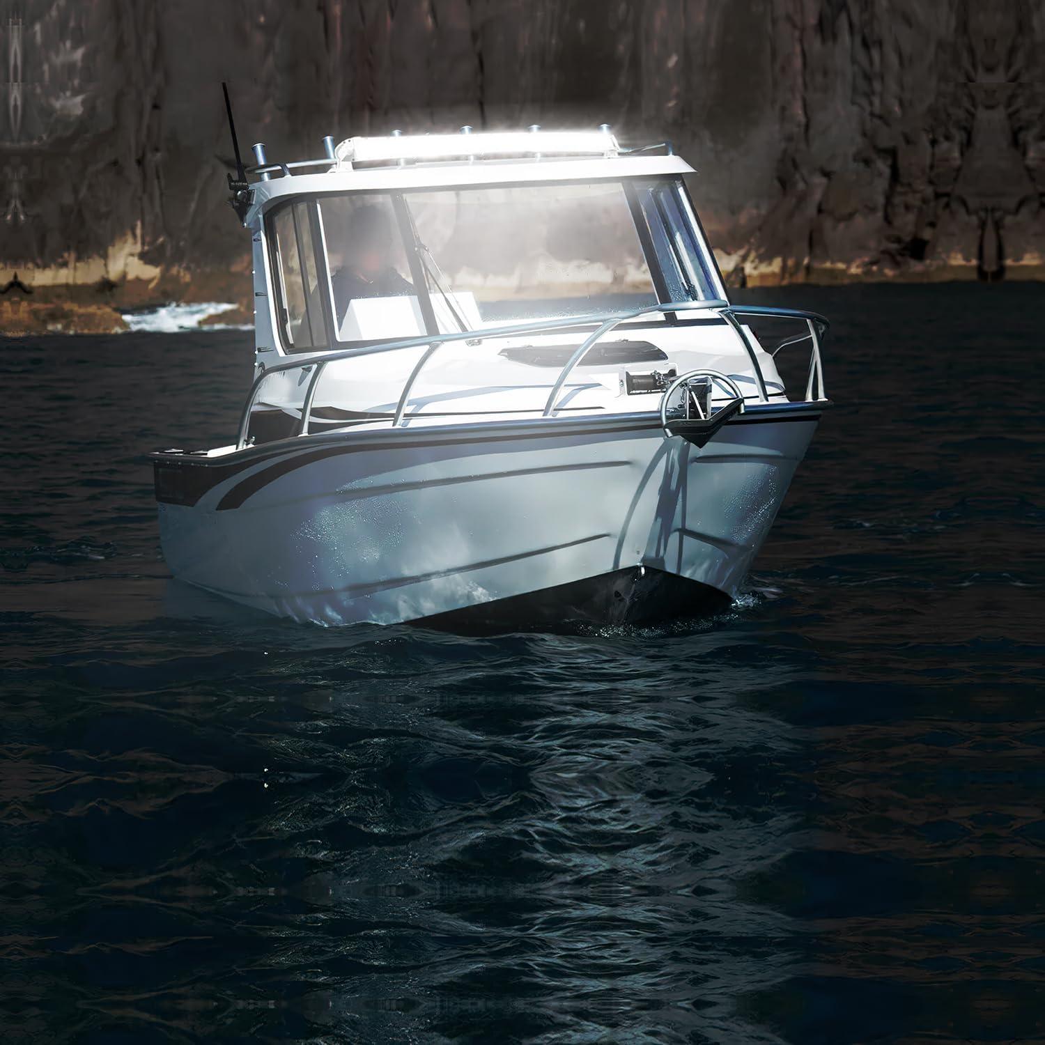 imageNilight 52 Inch LED Light Bar 783 LED Chips Curved Triple Row Fog Light Yellow Beam Spot Flood Combo High Power LED Driving Lights Off Road Lights for Trucks SUV UTV ATV Truck Van 4x4 Boat52Inch Curved Lights White Shell