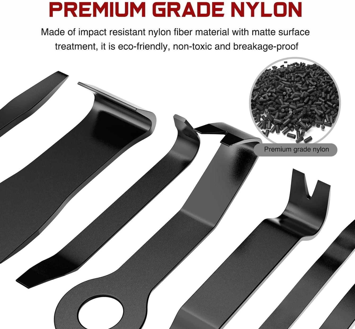 imageNilight 5PCS Auto Trim Removal Tool Set for Car Audio Dash Panel Window Molding Fastener Remover Tool KitBlack