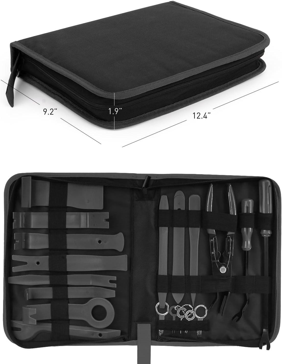 imageNilight 5PCS Auto Trim Removal Tool Set for Car Audio Dash Panel Window Molding Fastener Remover Tool KitBlack