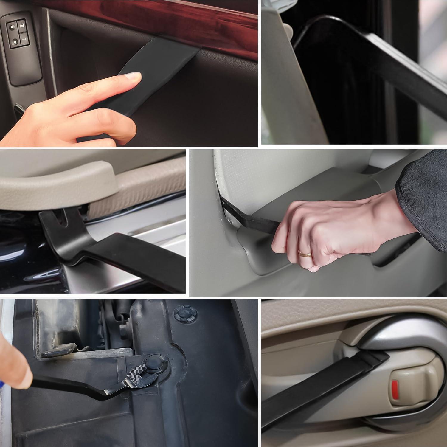 imageNilight 5PCS Auto Trim Removal Tool Set for Car Audio Dash Panel Window Molding Fastener Remover Tool KitBlack