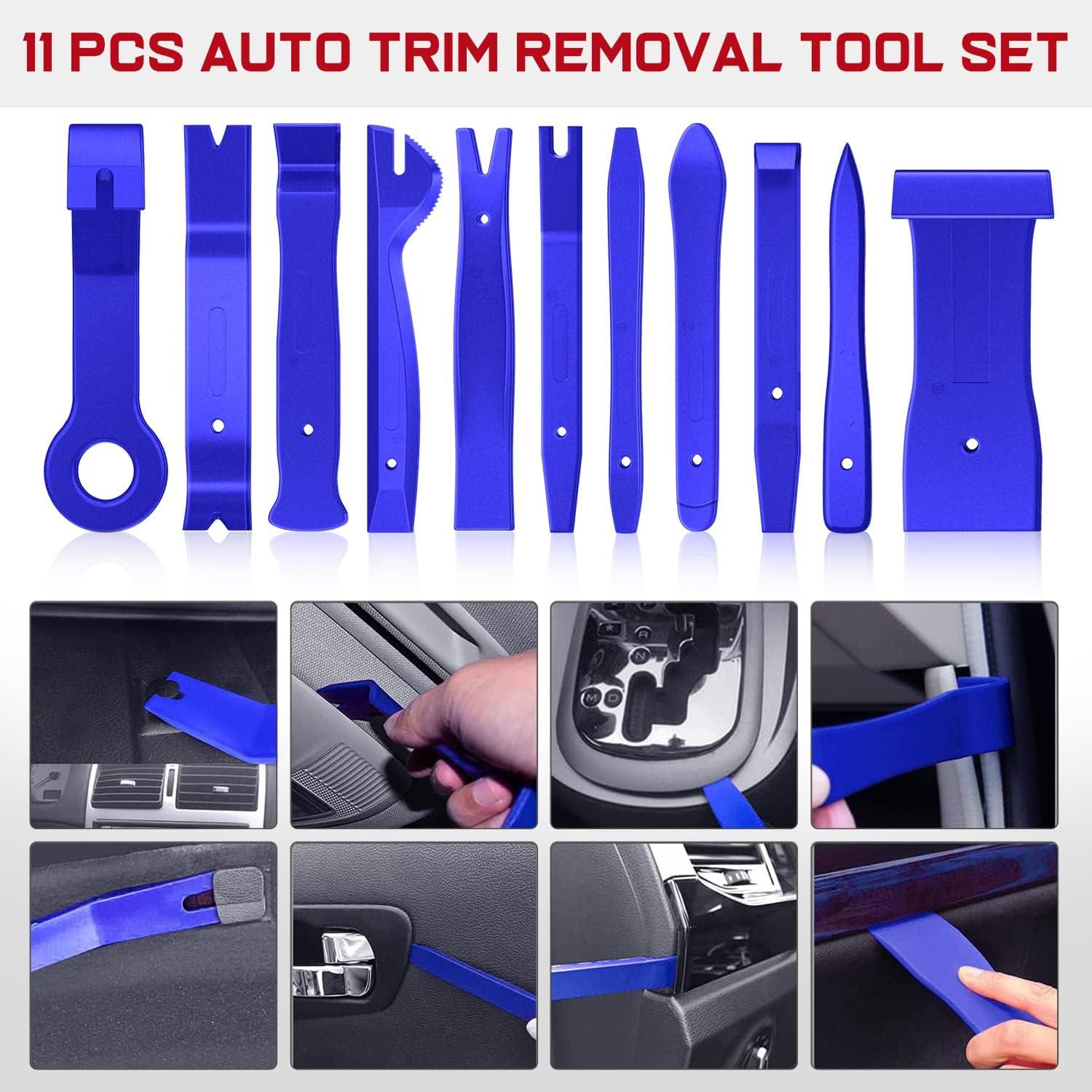 imageNilight 5PCS Auto Trim Removal Tool Set for Car Audio Dash Panel Window Molding Fastener Remover Tool KitBlue