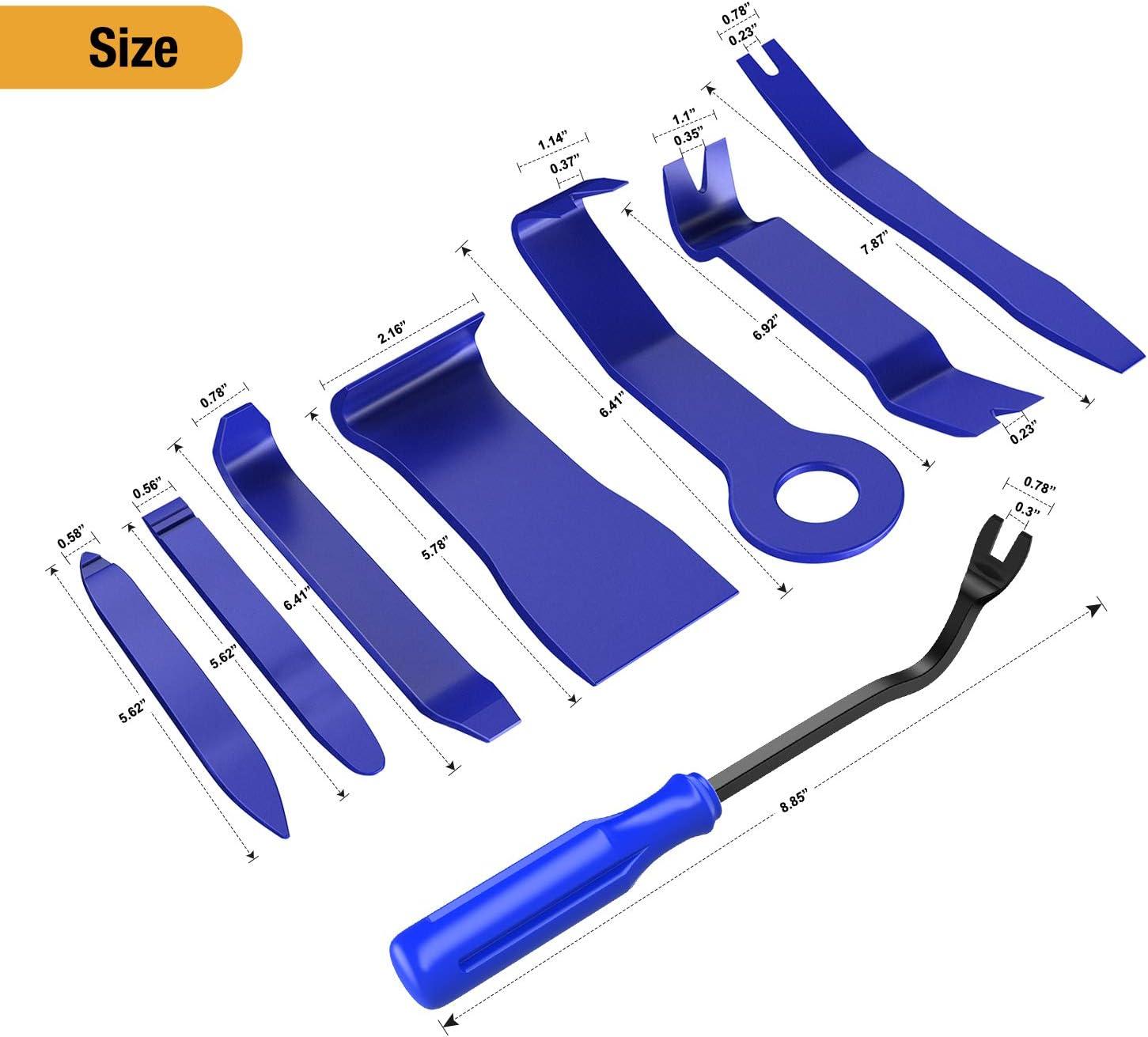 imageNilight 5PCS Auto Trim Removal Tool Set for Car Audio Dash Panel Window Molding Fastener Remover Tool KitBlue