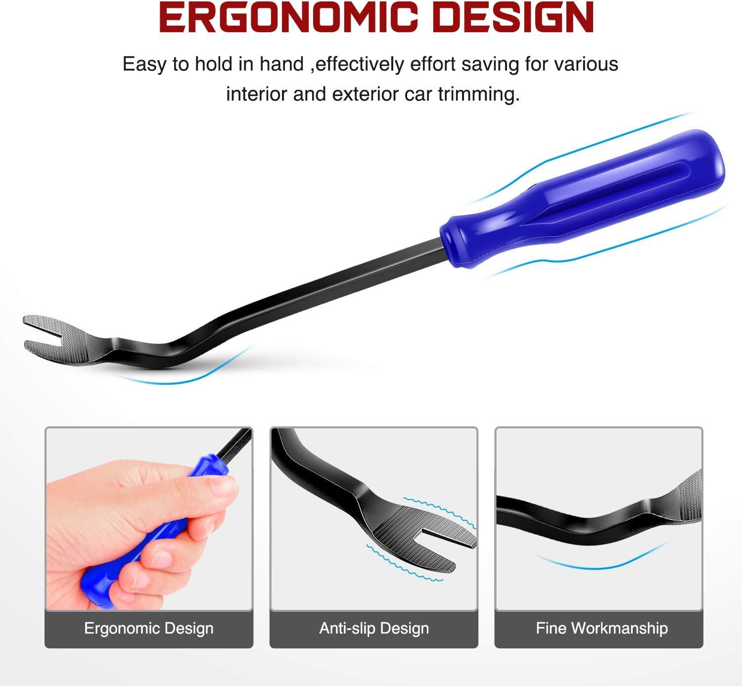 imageNilight 5PCS Auto Trim Removal Tool Set for Car Audio Dash Panel Window Molding Fastener Remover Tool KitBlue