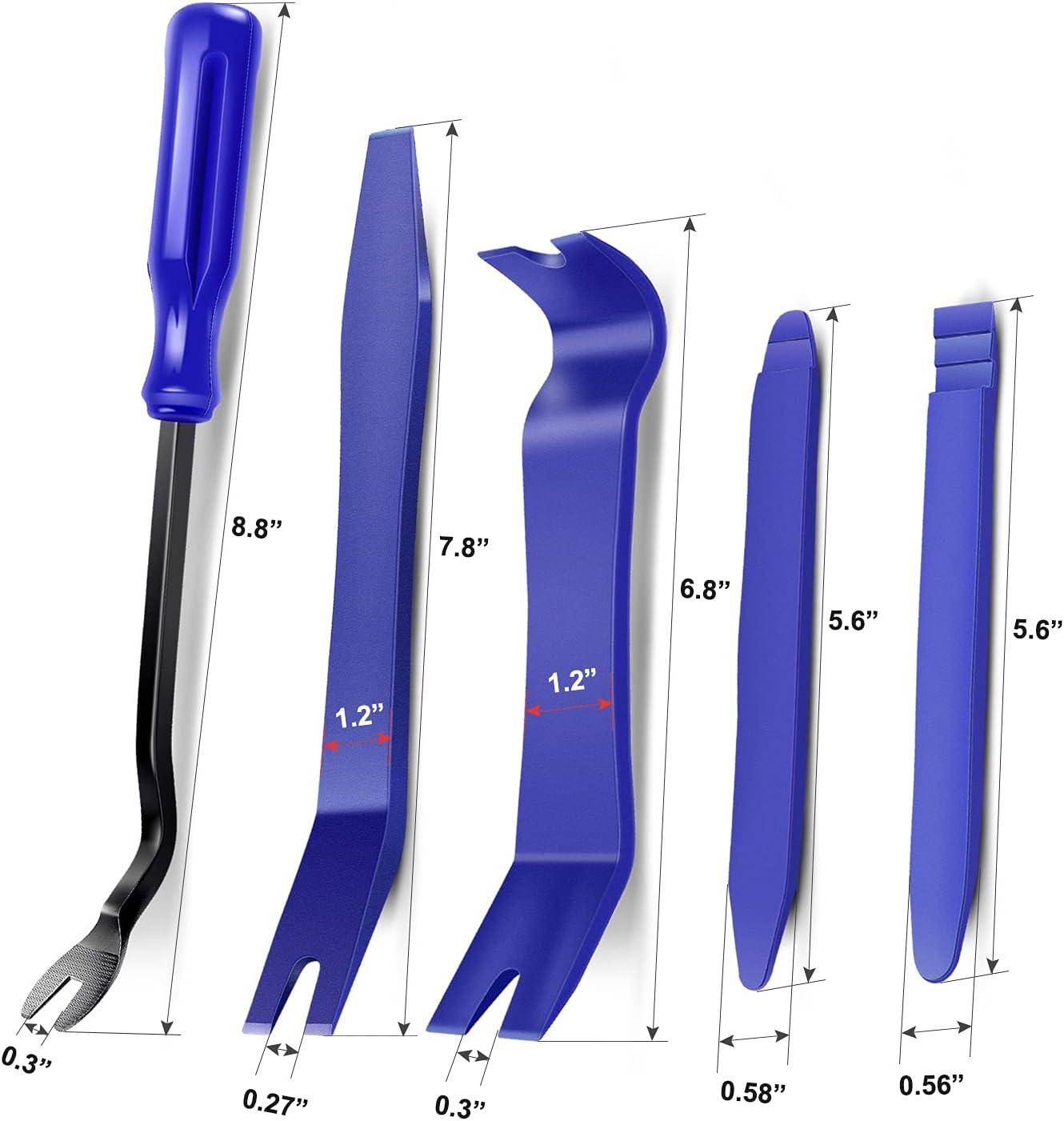 imageNilight 5PCS Auto Trim Removal Tool Set for Car Audio Dash Panel Window Molding Fastener Remover Tool KitBlue