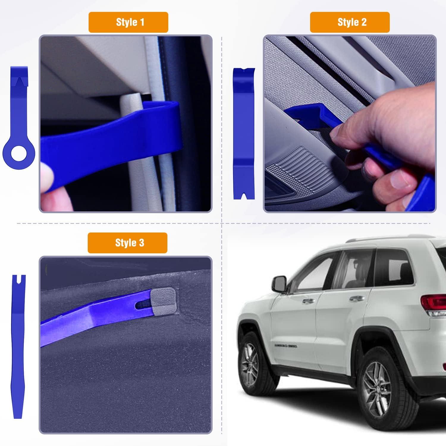 imageNilight 5PCS Auto Trim Removal Tool Set for Car Audio Dash Panel Window Molding Fastener Remover Tool KitBlue