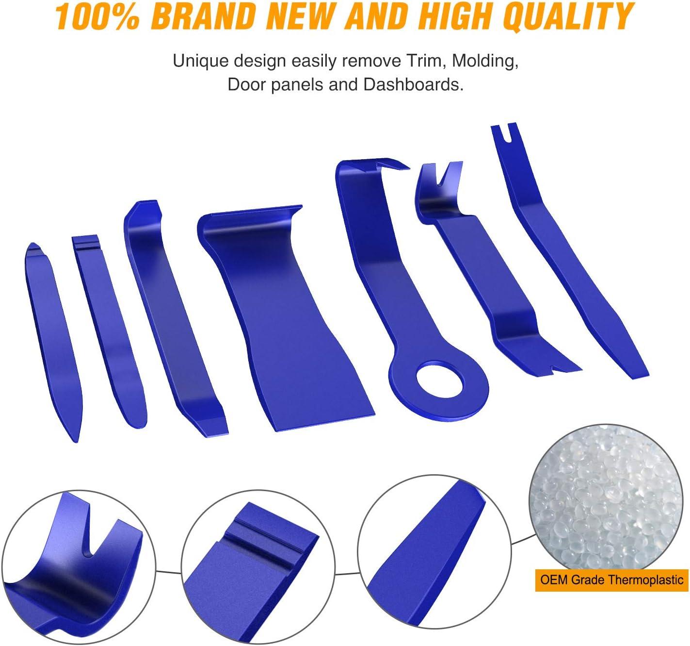 imageNilight 5PCS Auto Trim Removal Tool Set for Car Audio Dash Panel Window Molding Fastener Remover Tool KitBlue