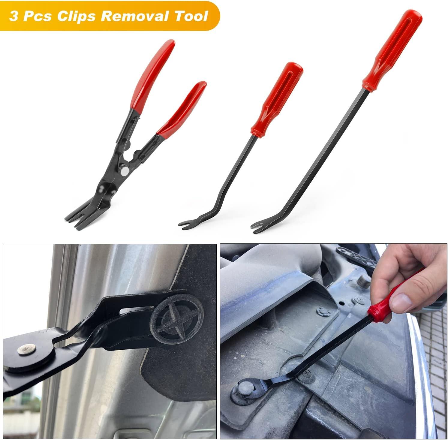 imageNilight 5PCS Auto Trim Removal Tool Set for Car Audio Dash Panel Window Molding Fastener Remover Tool KitRed
