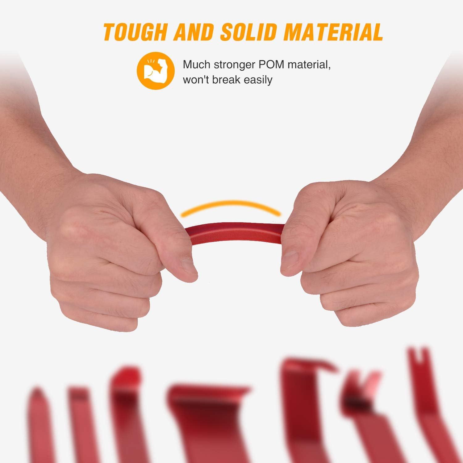 imageNilight 5PCS Auto Trim Removal Tool Set for Car Audio Dash Panel Window Molding Fastener Remover Tool KitRed